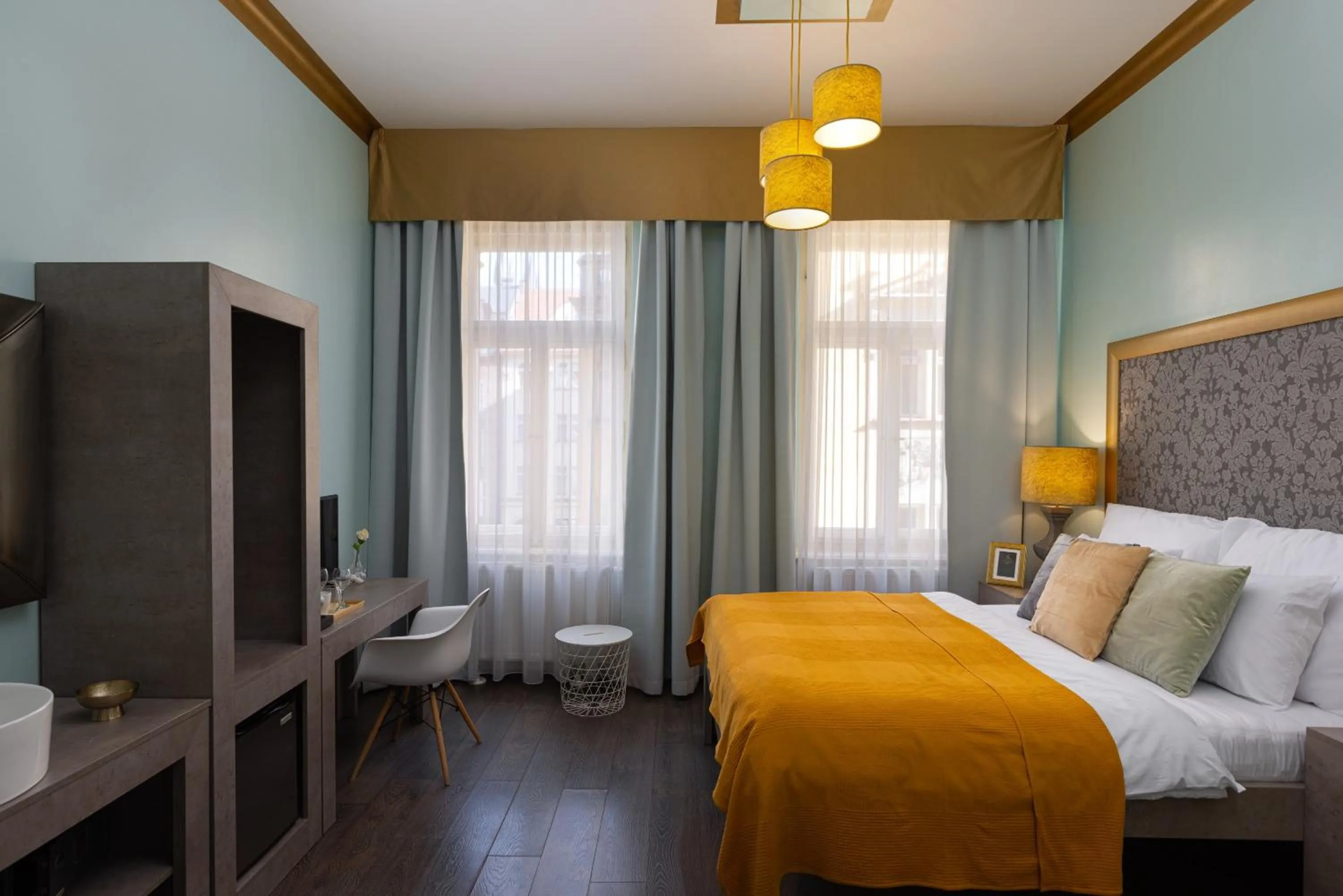 Bed in Salvatore Prague Rooms