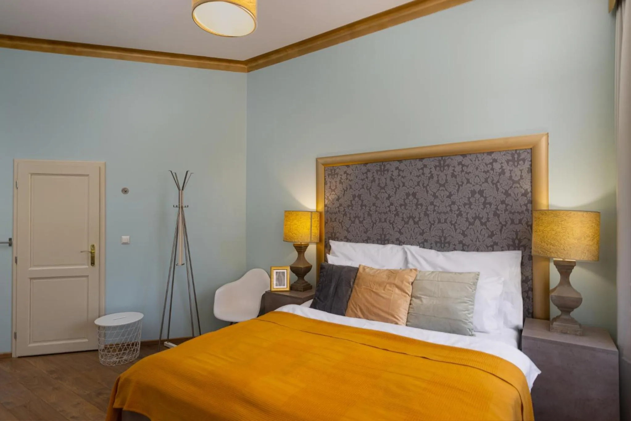 Bed in Salvatore Prague Rooms