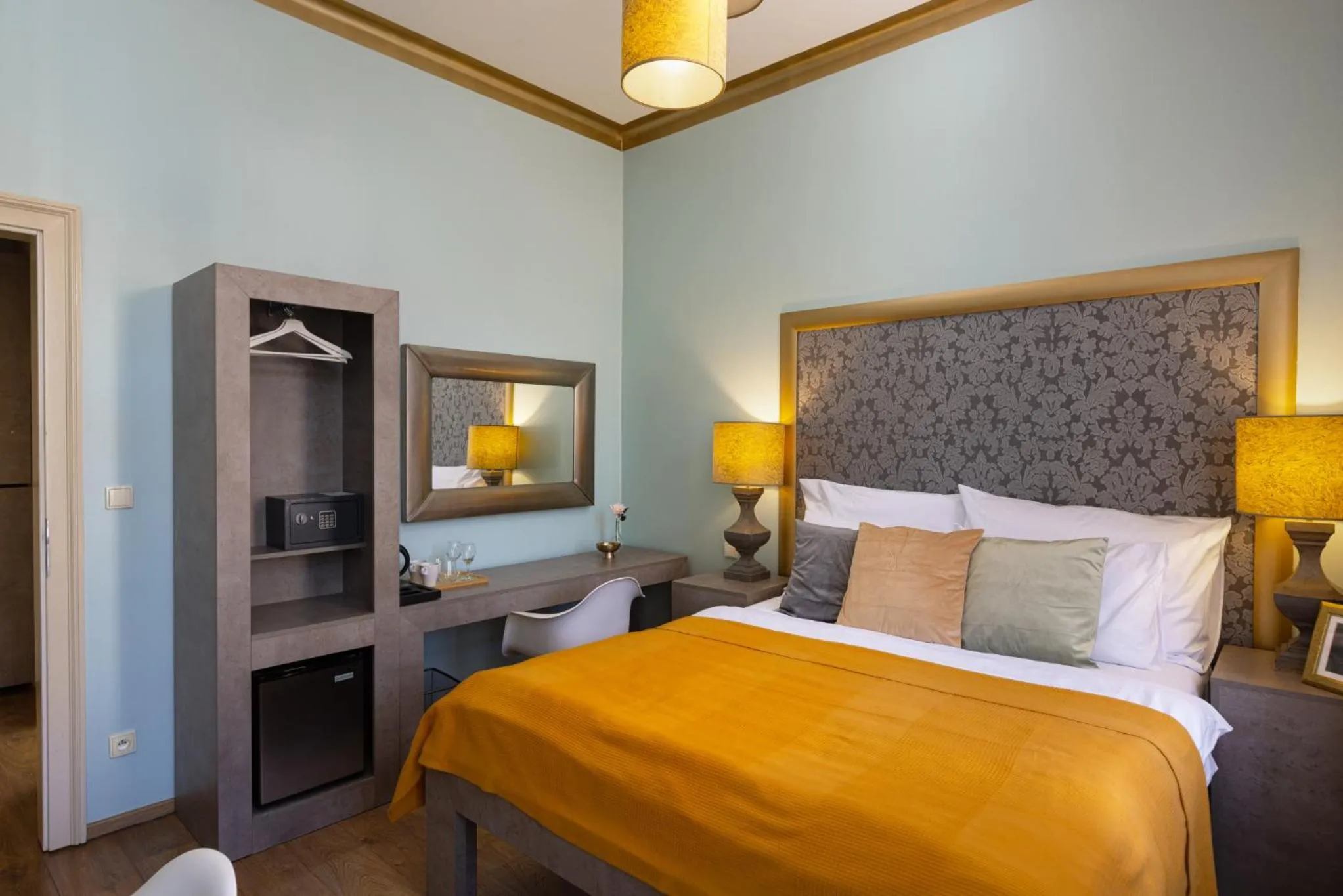 Bed in Salvatore Prague Rooms