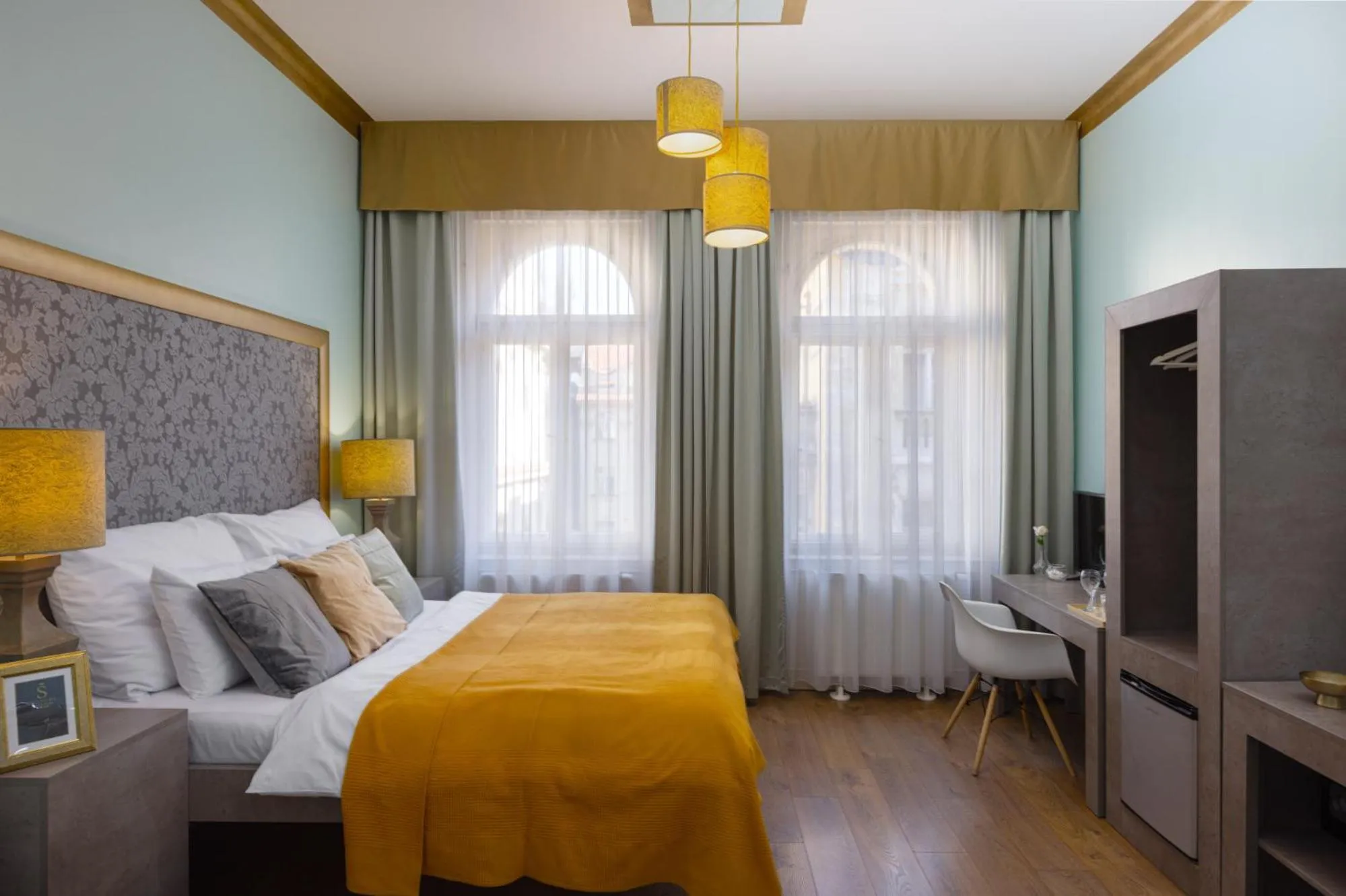 Bed in Salvatore Prague Rooms