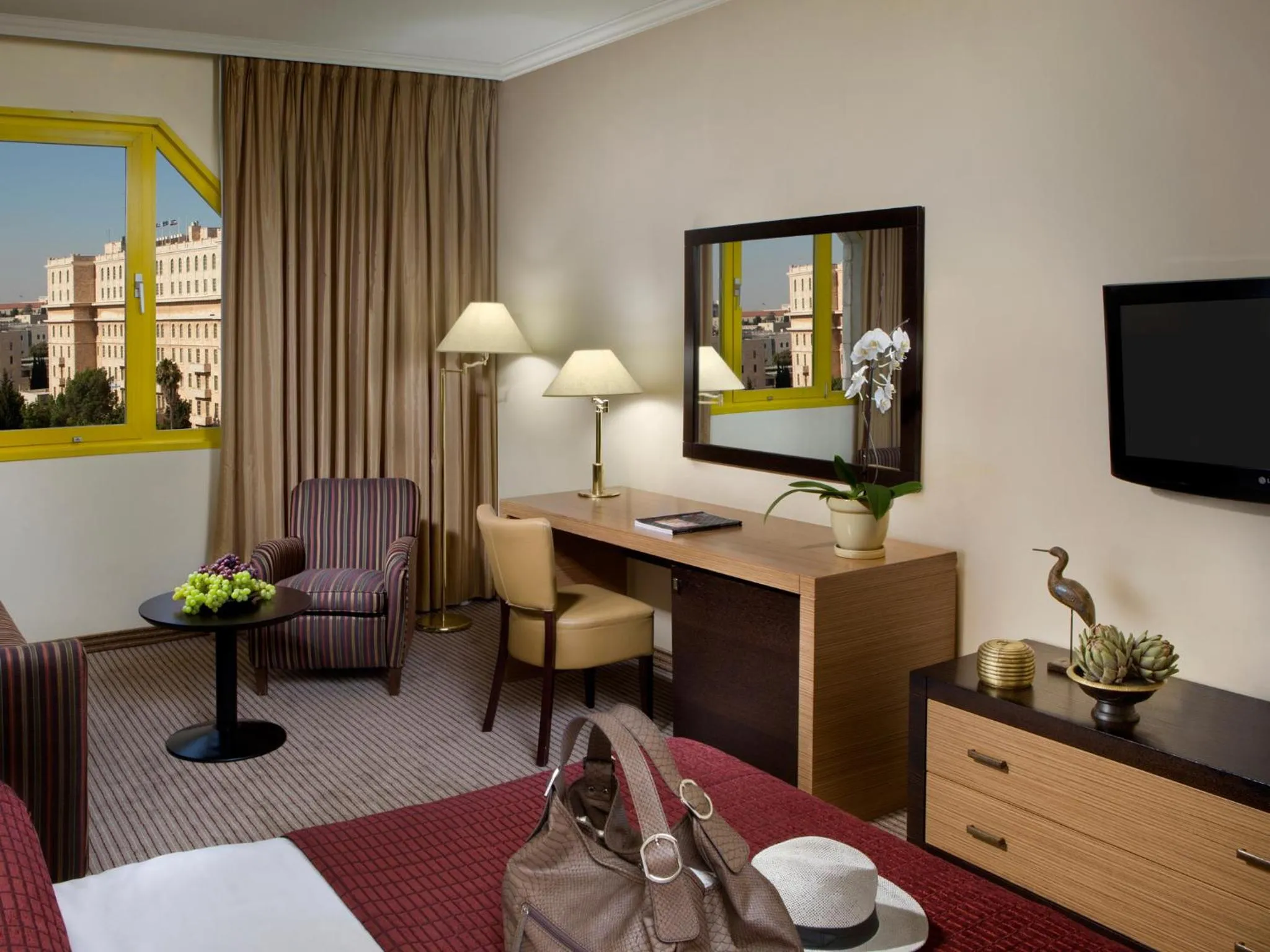 View (from property/room), Bed in Dan Panorama Jerusalem Hotel