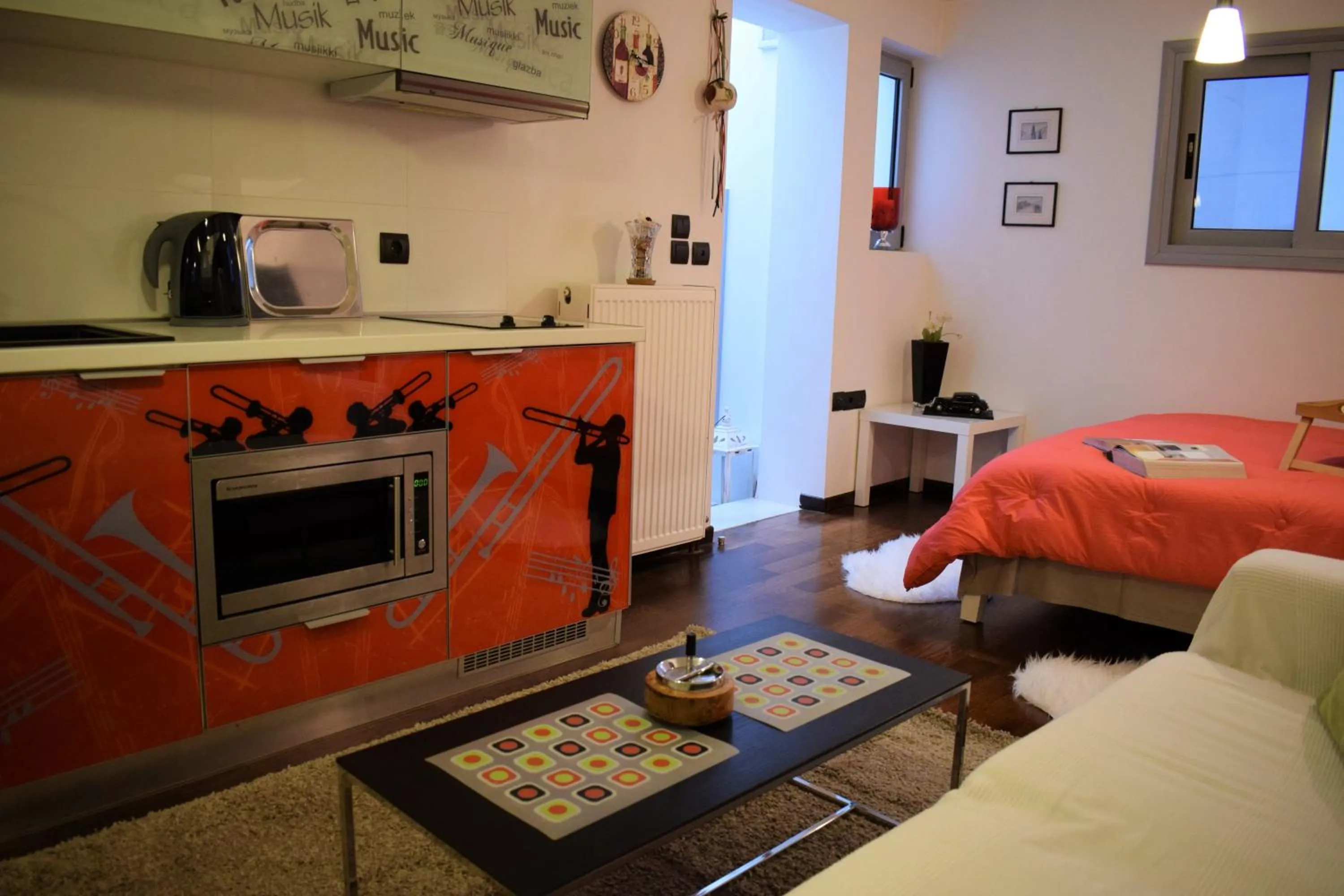 Bed in Panorama Penthouse & Studios