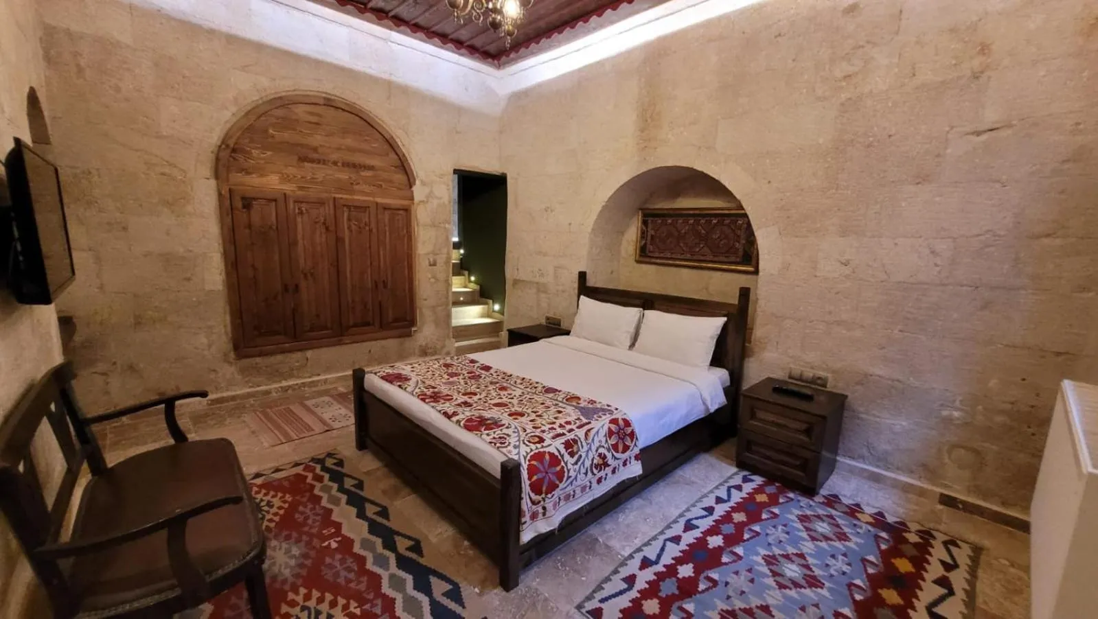 Bed in Ürgüp Inn Cave Hotel