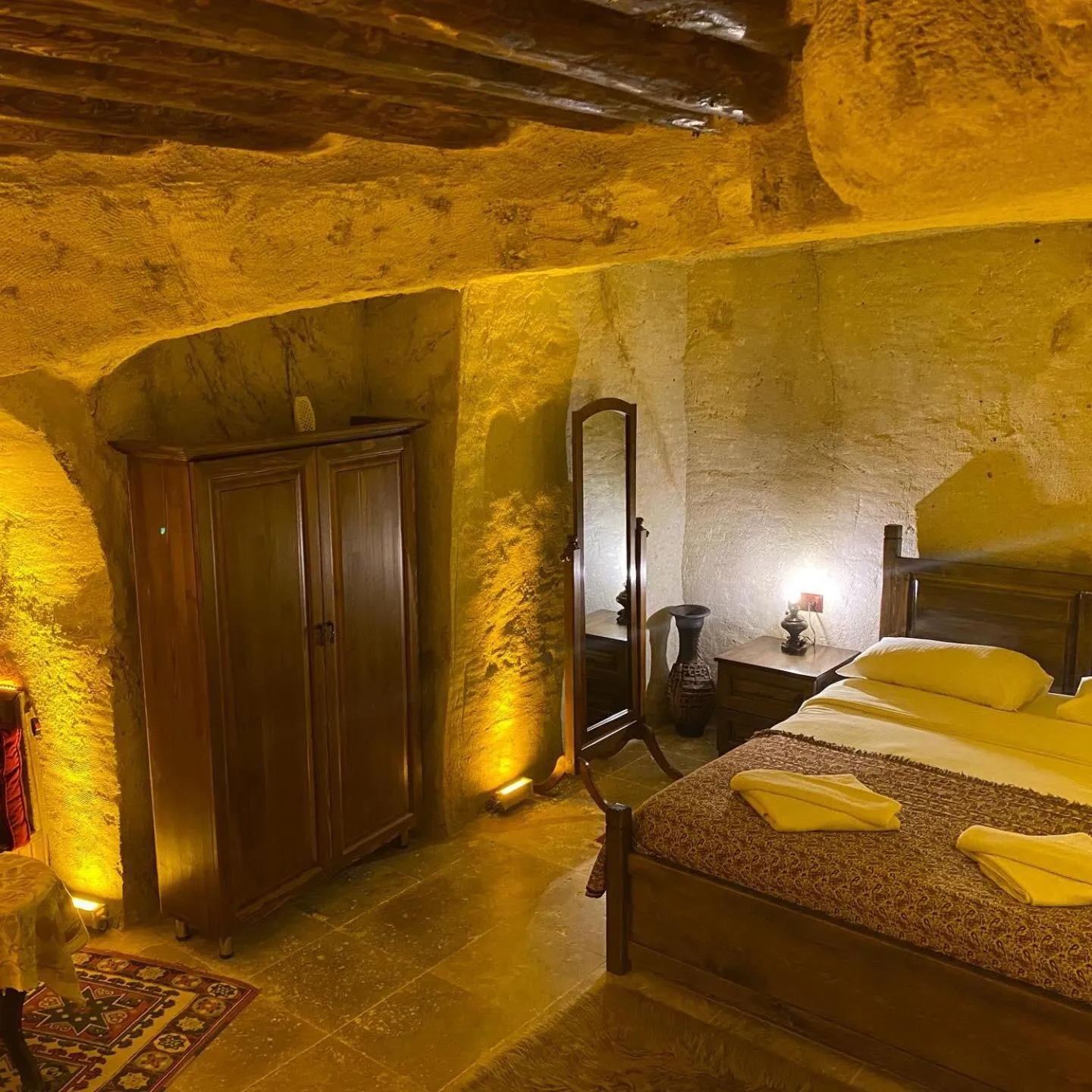 Bed in Ürgüp Inn Cave Hotel