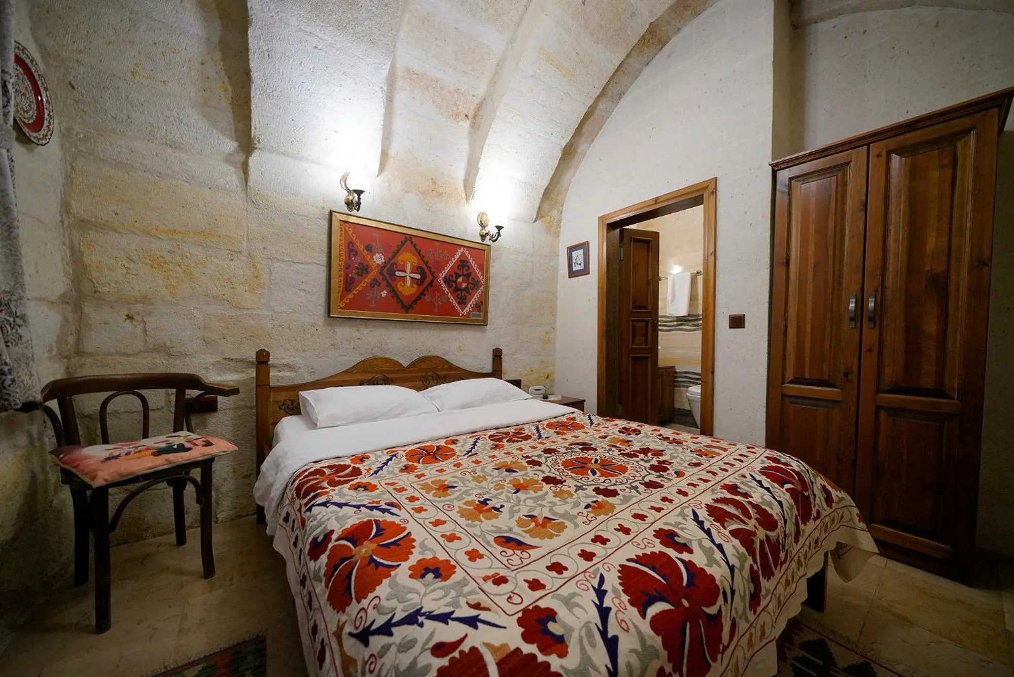 Bed in Ürgüp Inn Cave Hotel