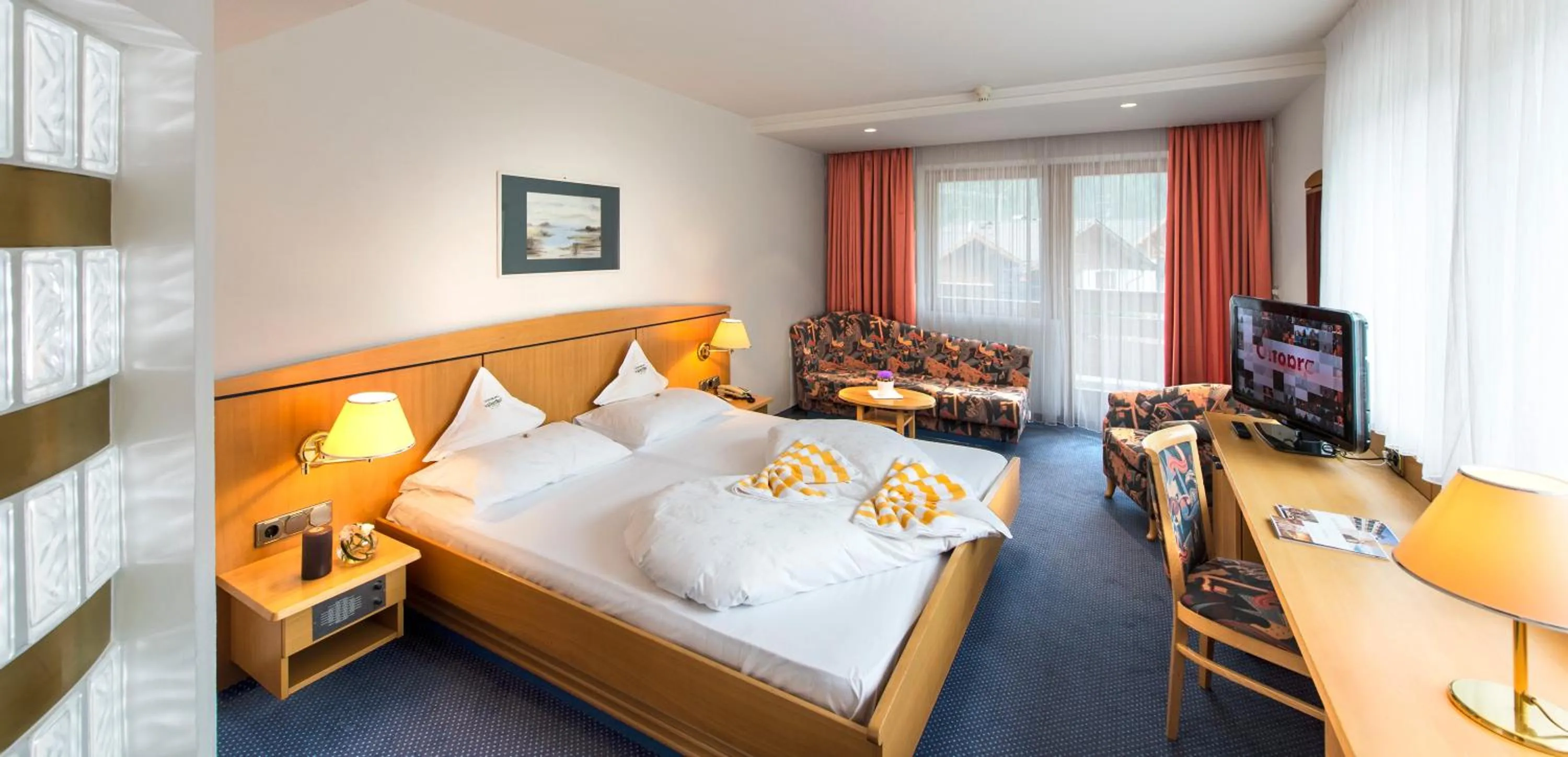 Decorative detail, Bed in Hotel Valserhof