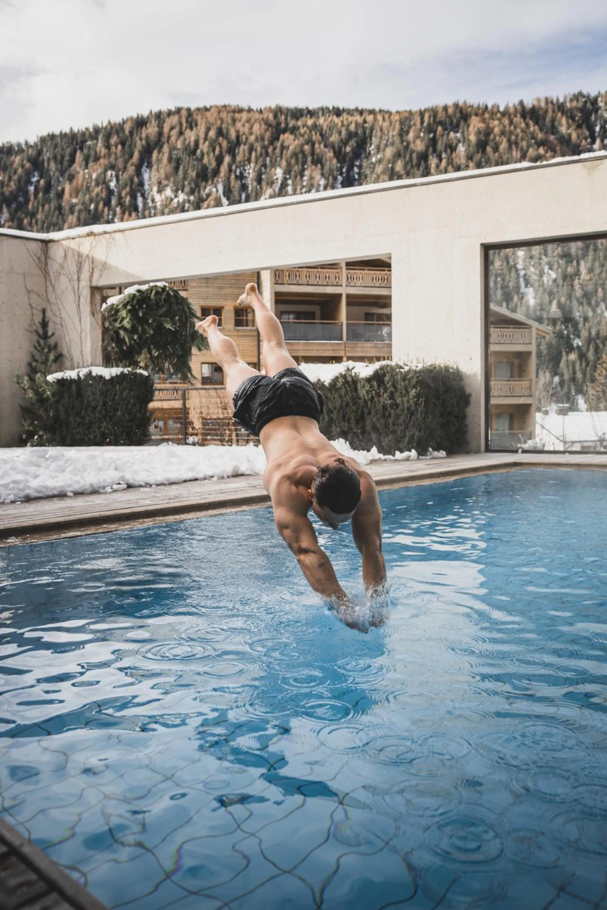 Swimming pool in Hotel Valserhof