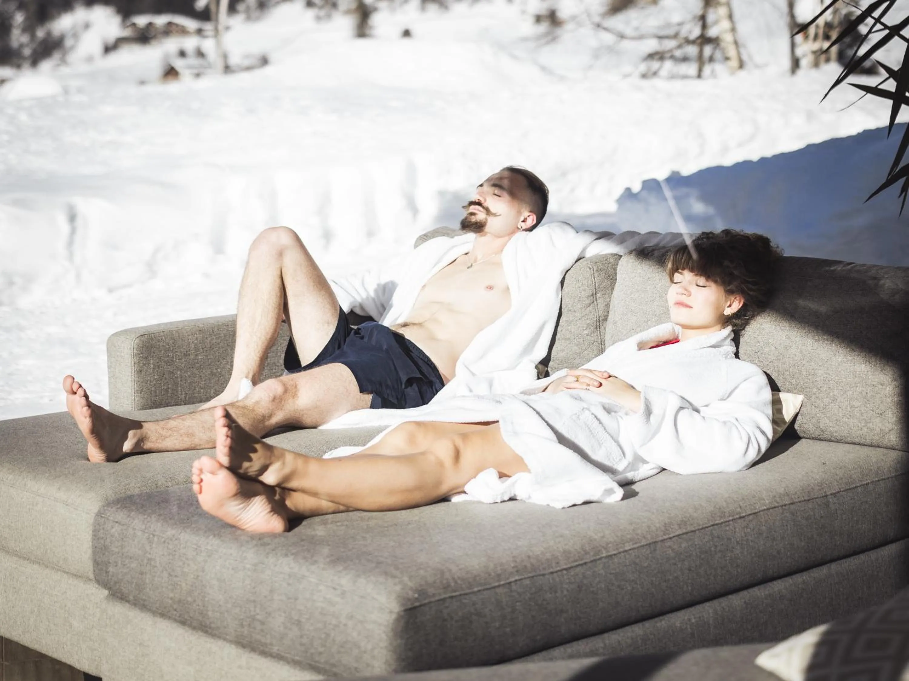 Swimming pool in Hotel Gampen