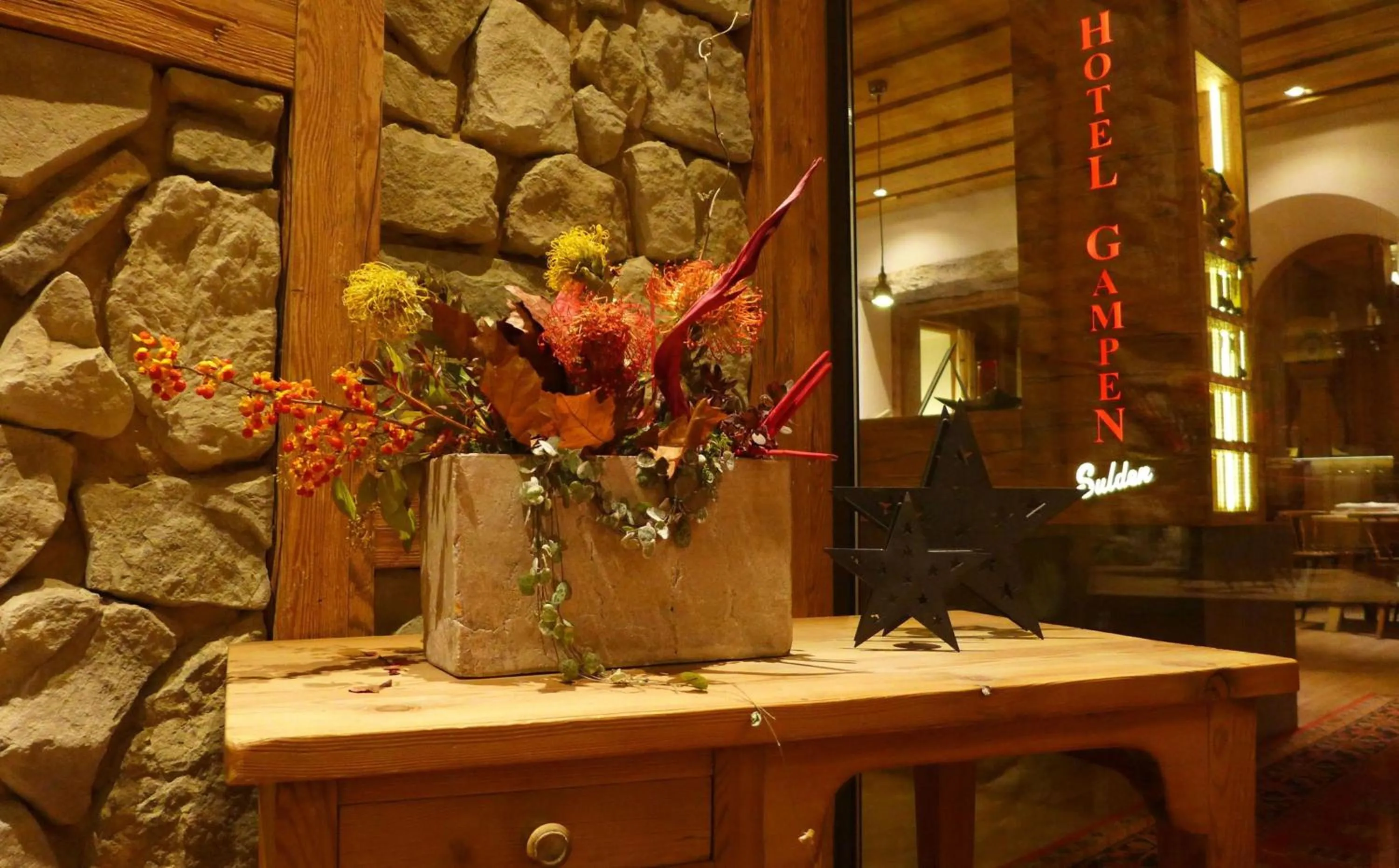 Lobby or reception in Hotel Gampen