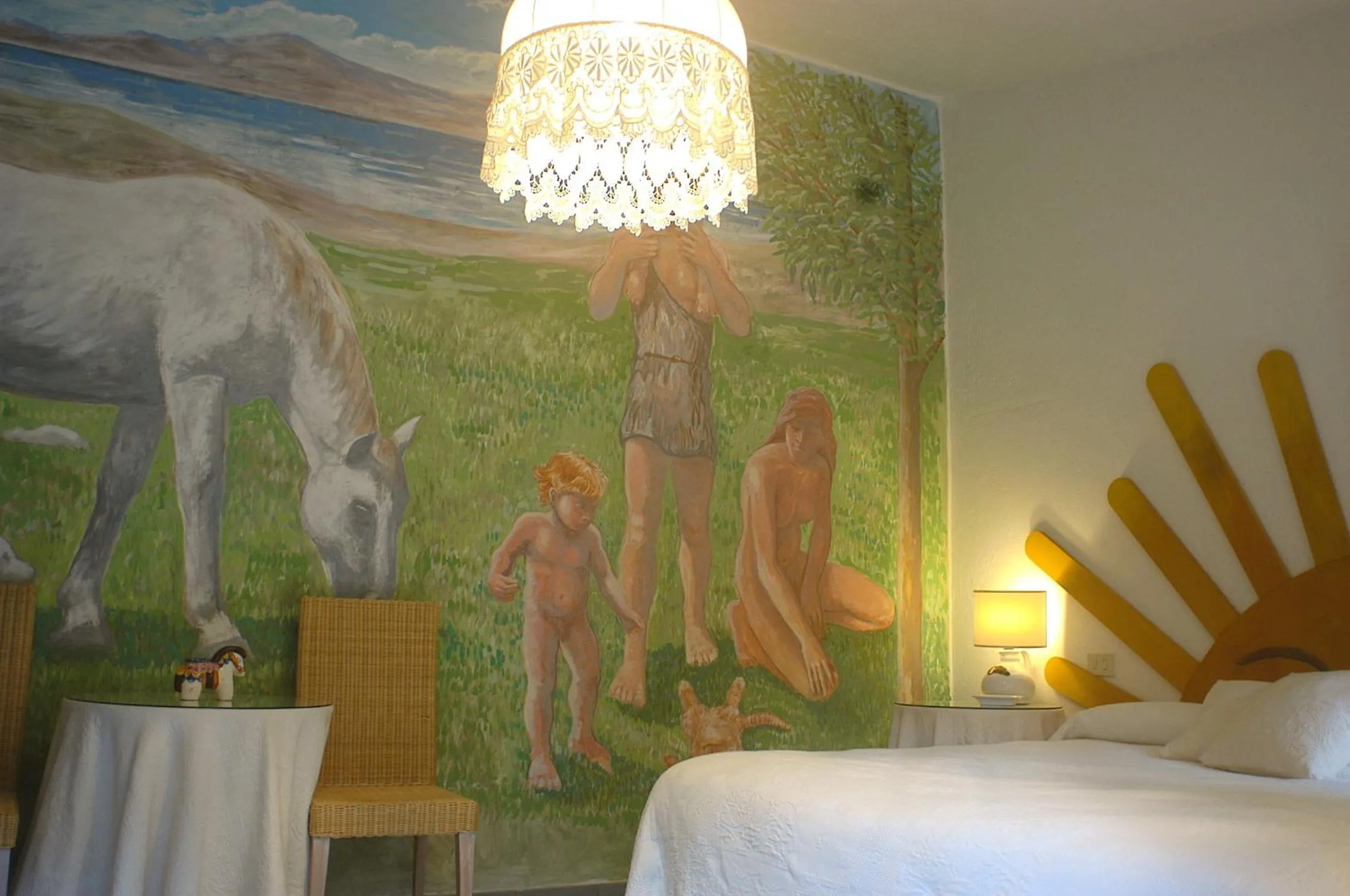 Bed in Hotel Villa Clementina