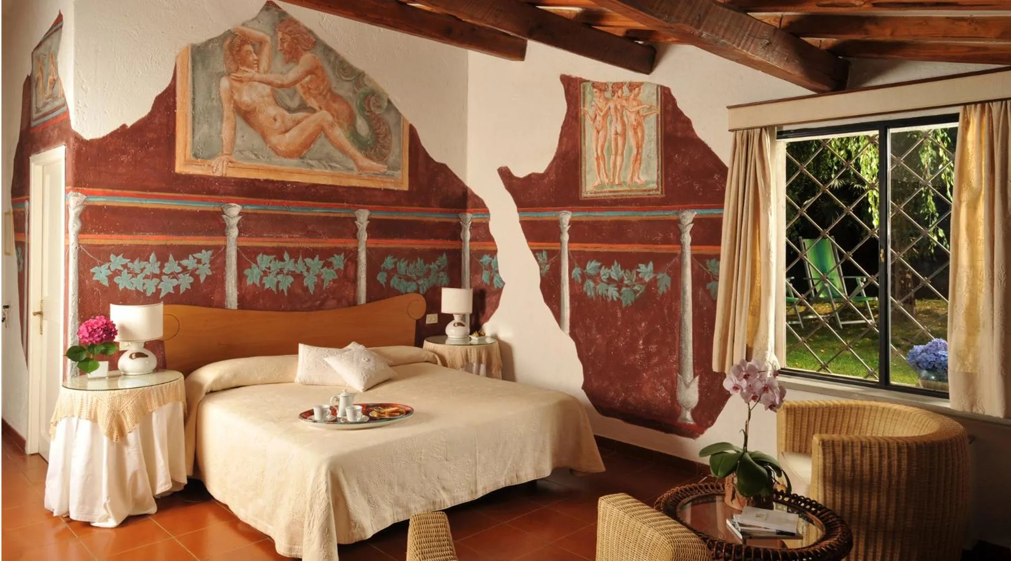 Bed in Hotel Villa Clementina