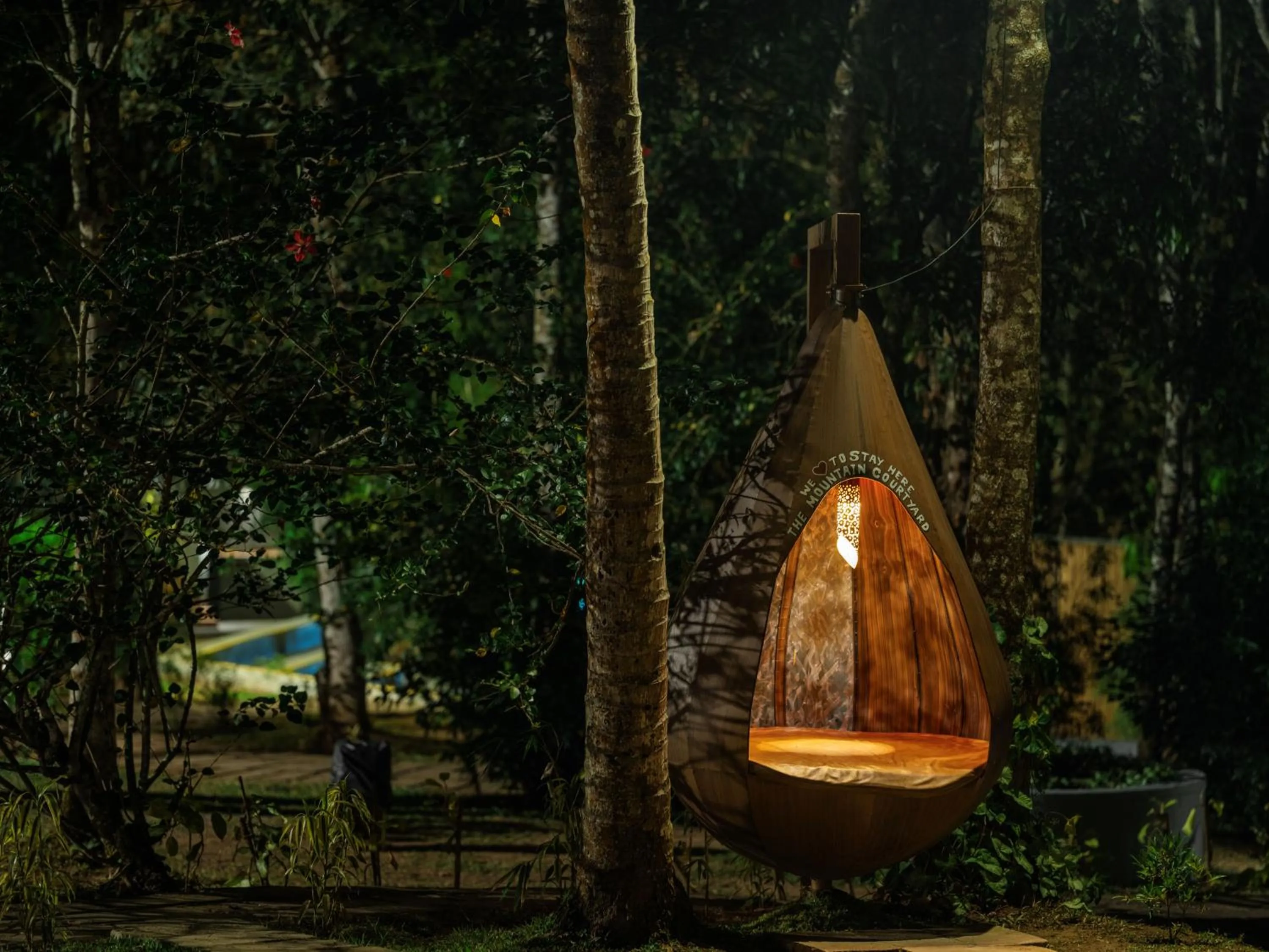 Night in The Mountain Courtyard Thekkady