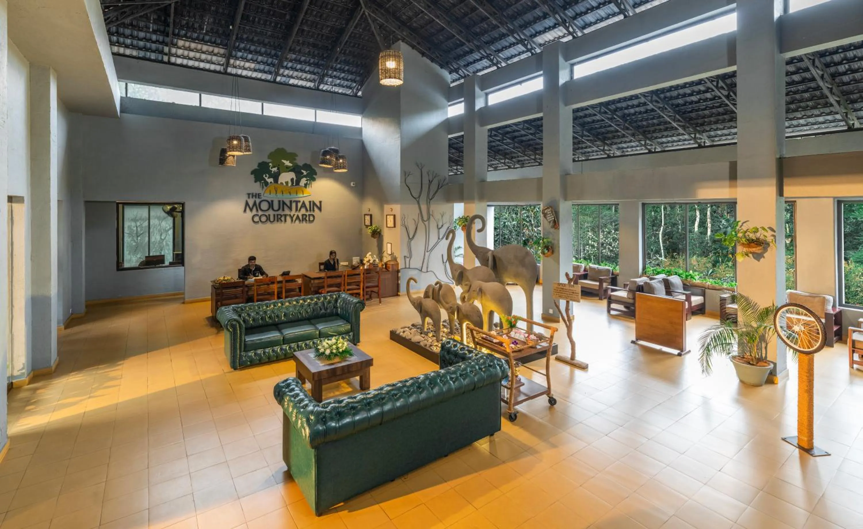 Lobby or reception in The Mountain Courtyard Thekkady