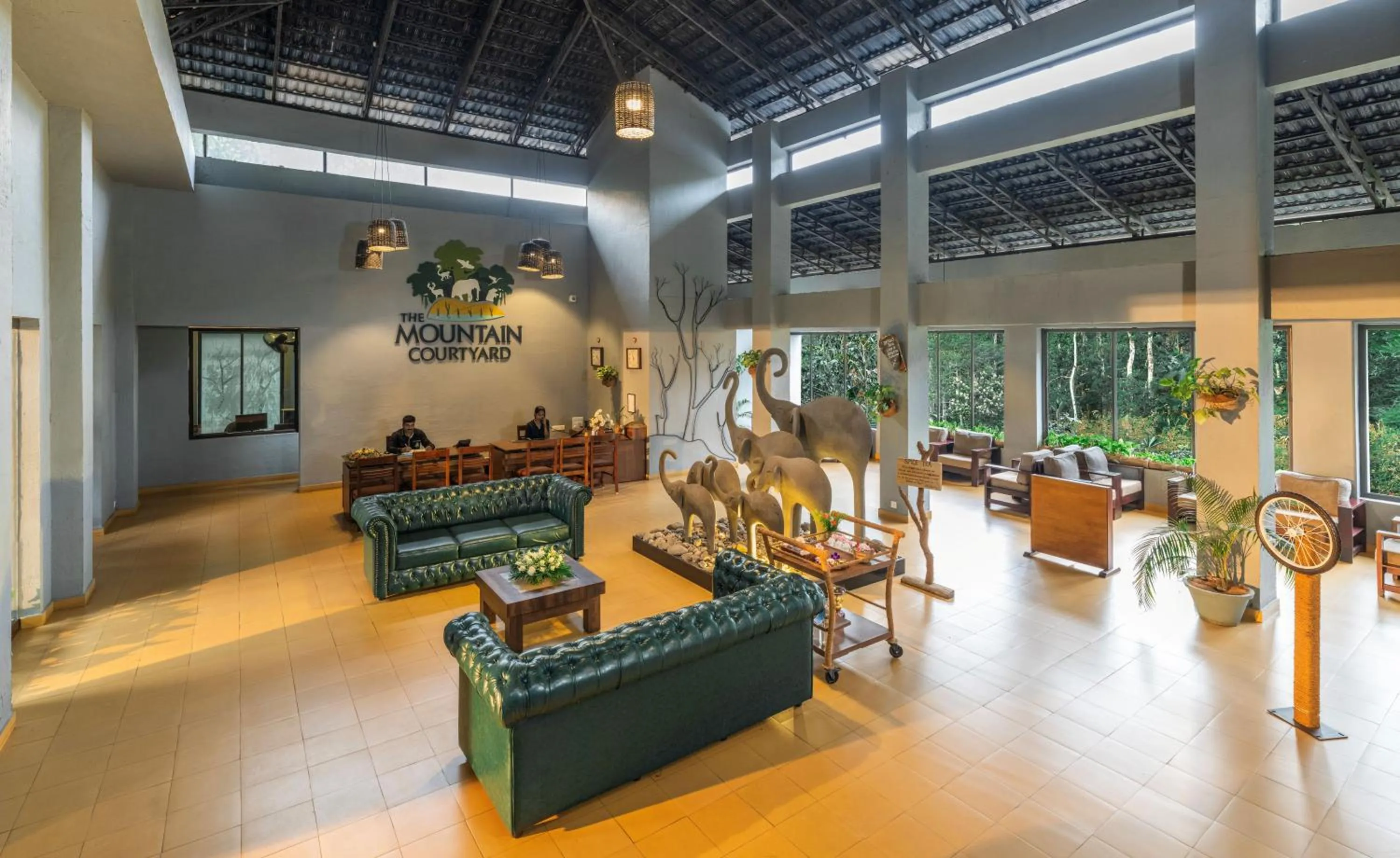 Lobby or reception in The Mountain Courtyard Thekkady