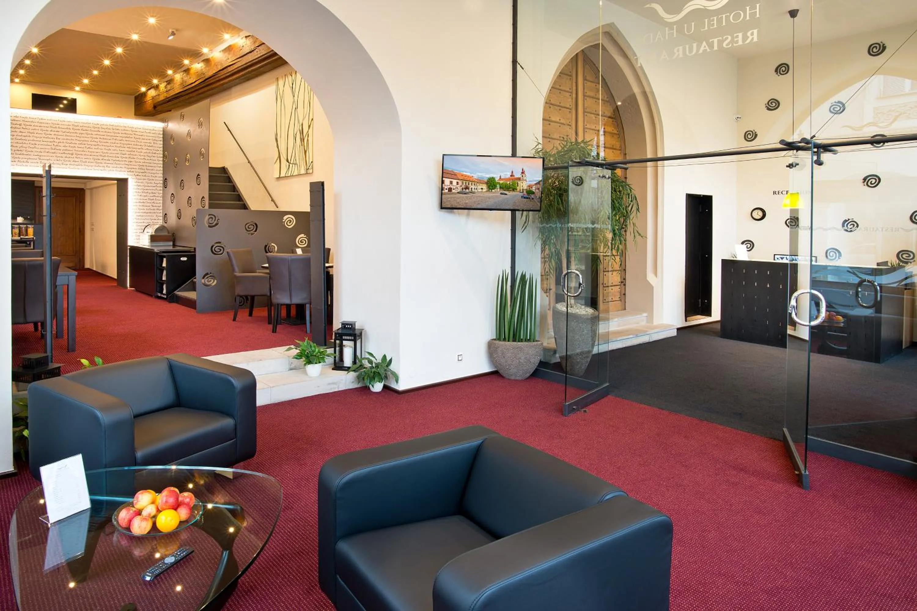 Lobby or reception in Hotel U Hada Žatec