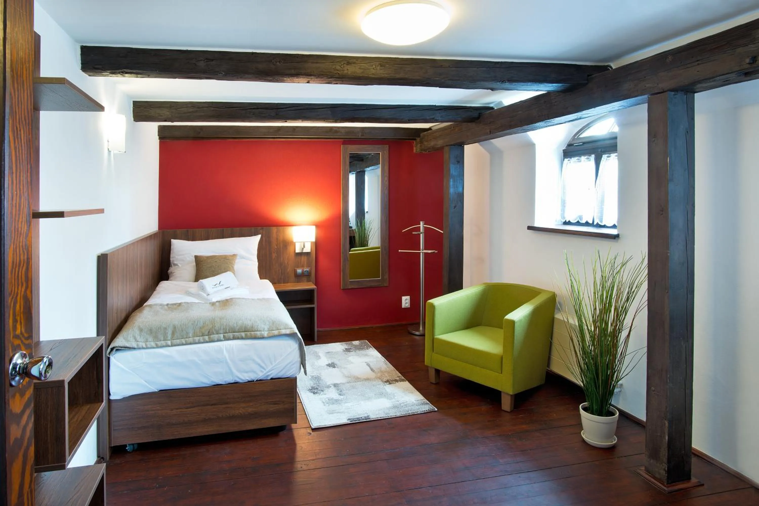 Bedroom, Bed in Hotel U Hada Žatec