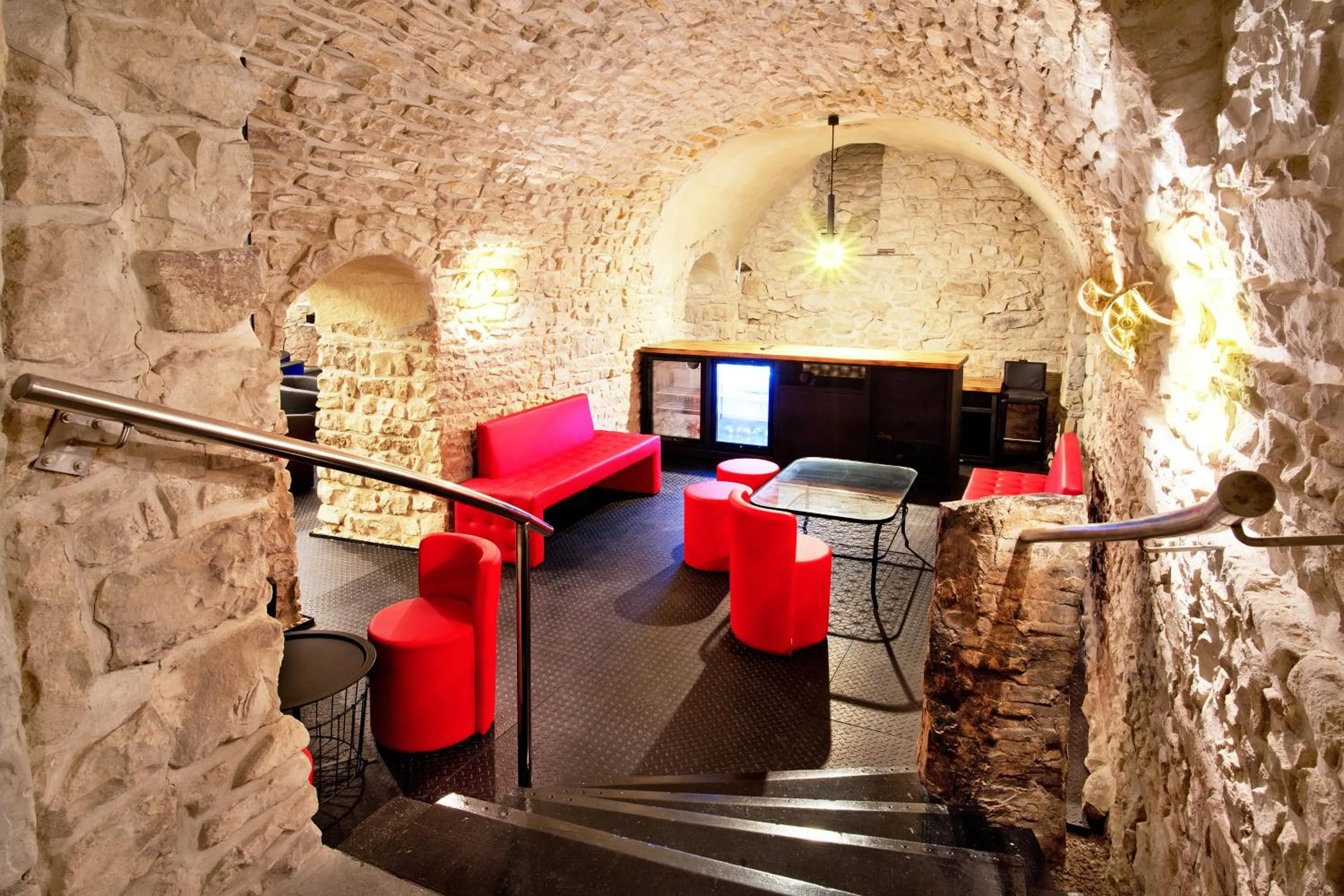 Communal lounge/ TV room in Hotel U Hada Žatec