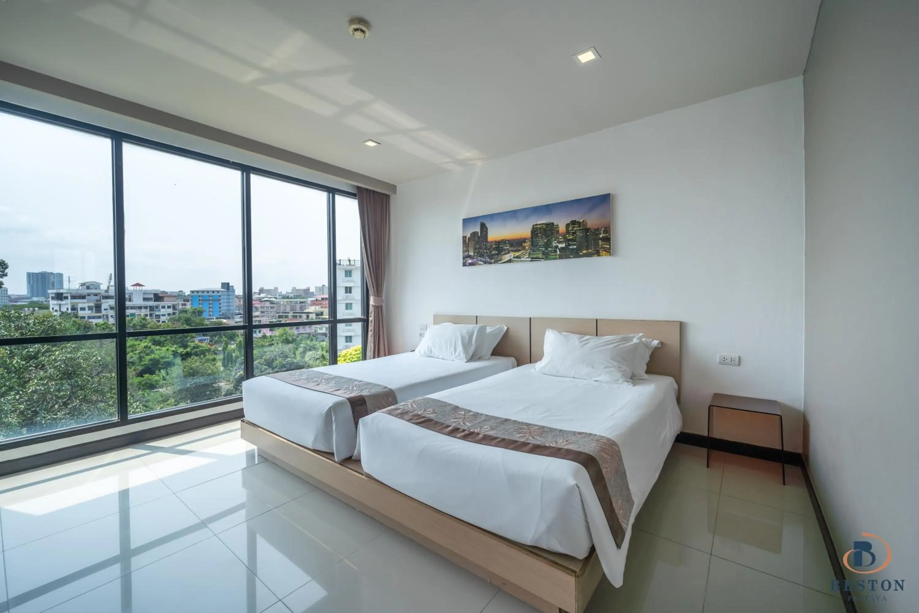 Bedroom, Bed in Beston Pattaya - SHA Plus Certified