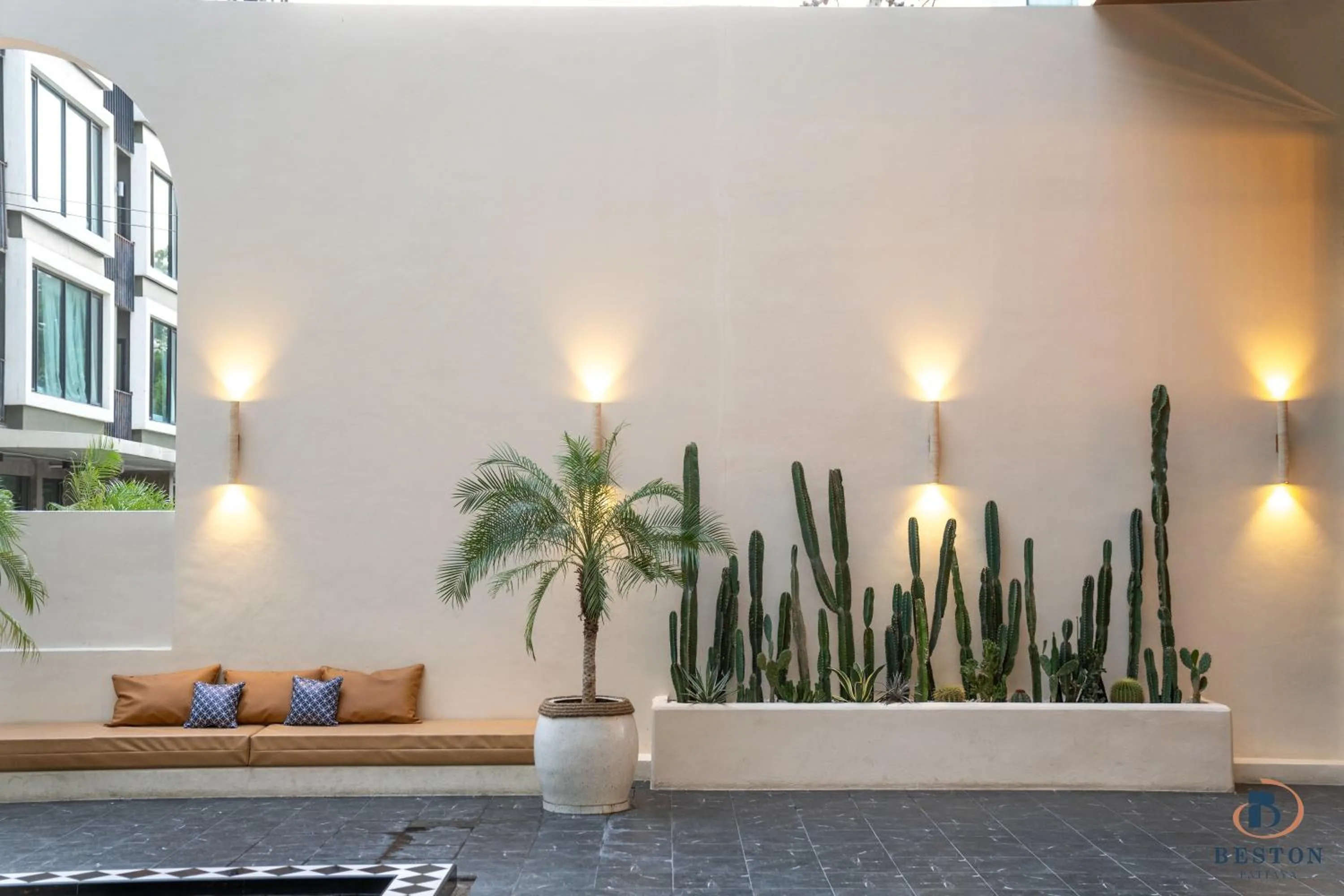 Communal lounge/ TV room in Beston Pattaya - SHA Plus Certified