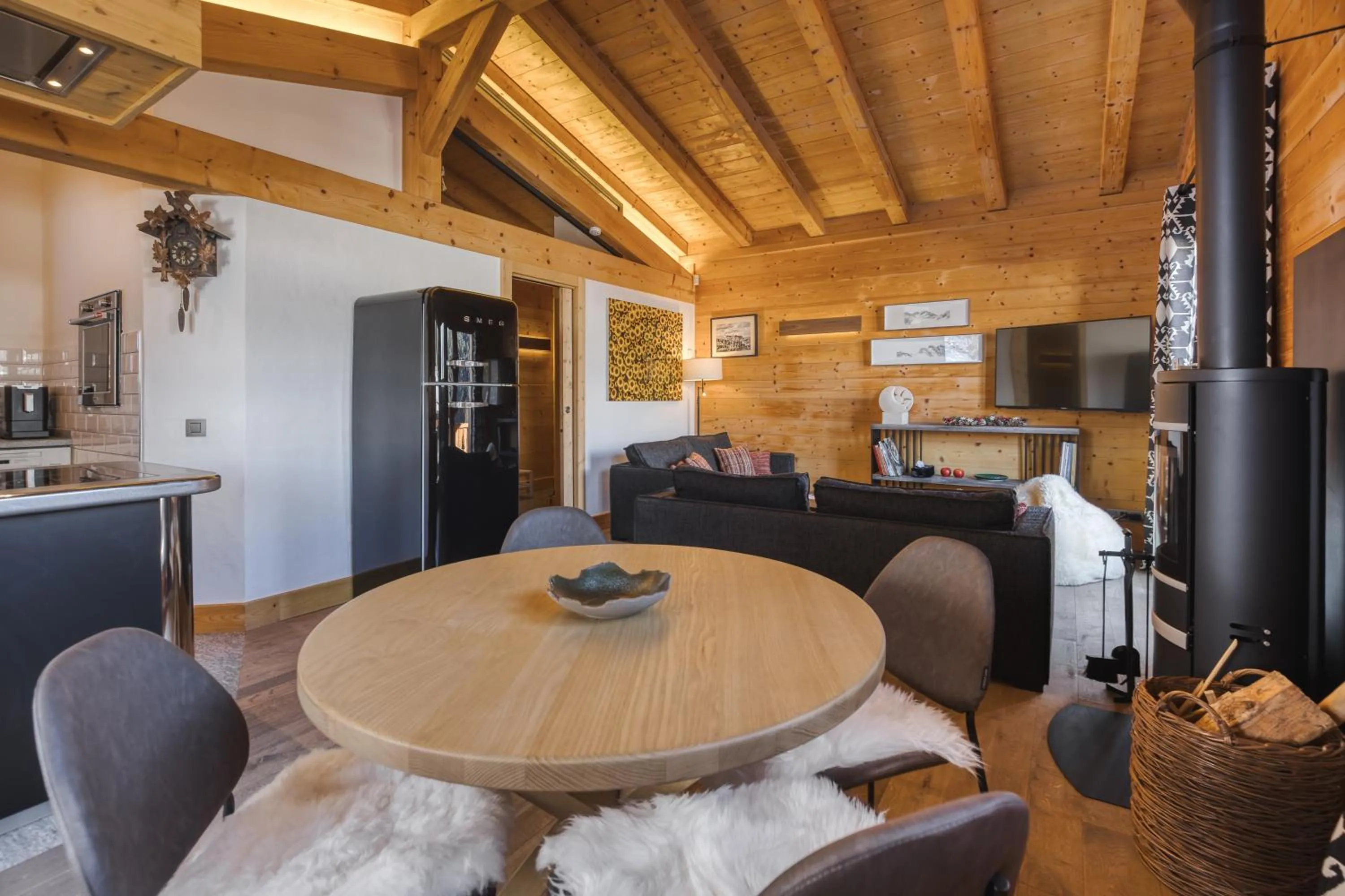 Living room in Flocons de Sel - Relais & Chateaux