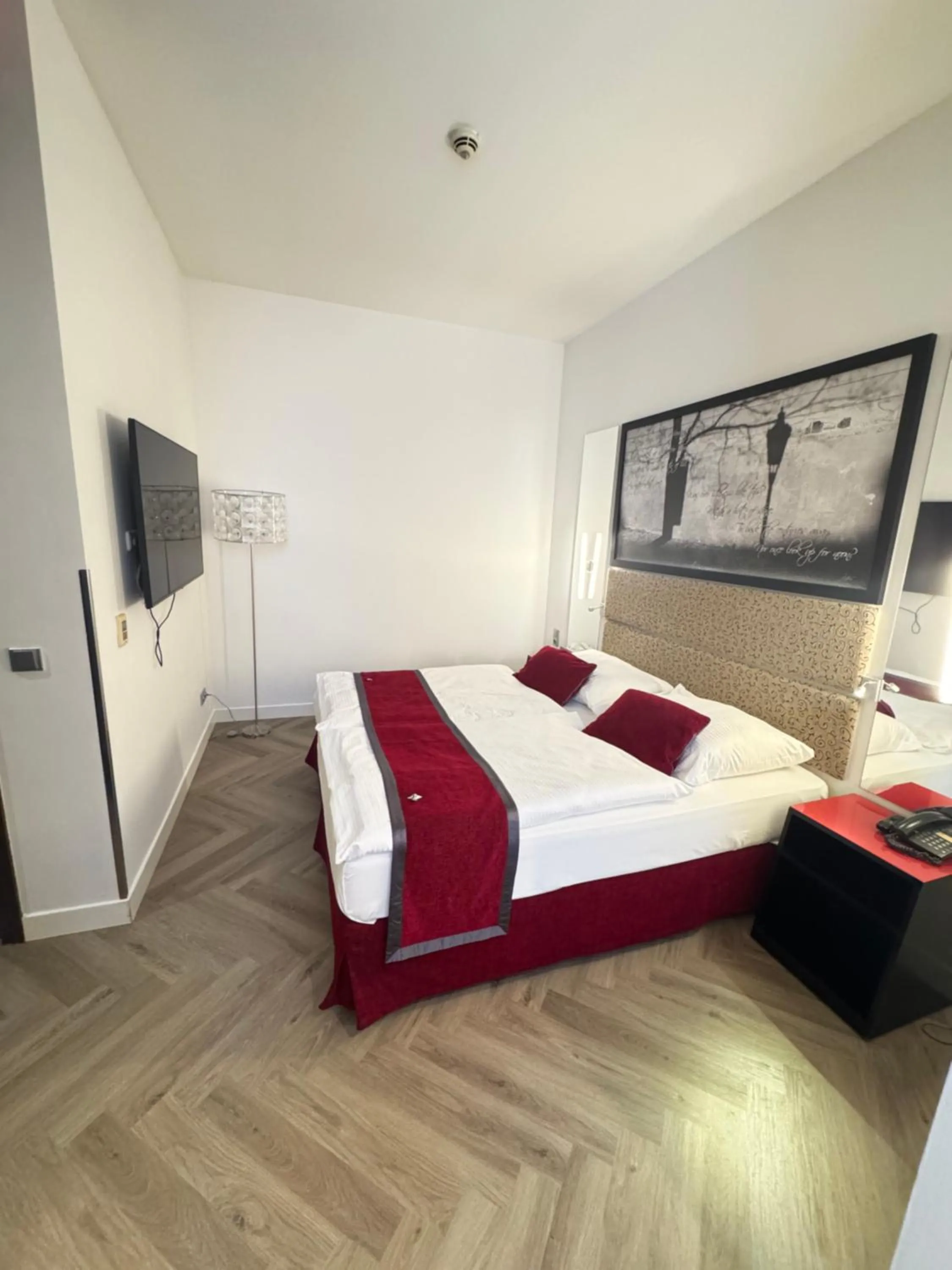 Bed in Red & Blue Design Hotel Prague