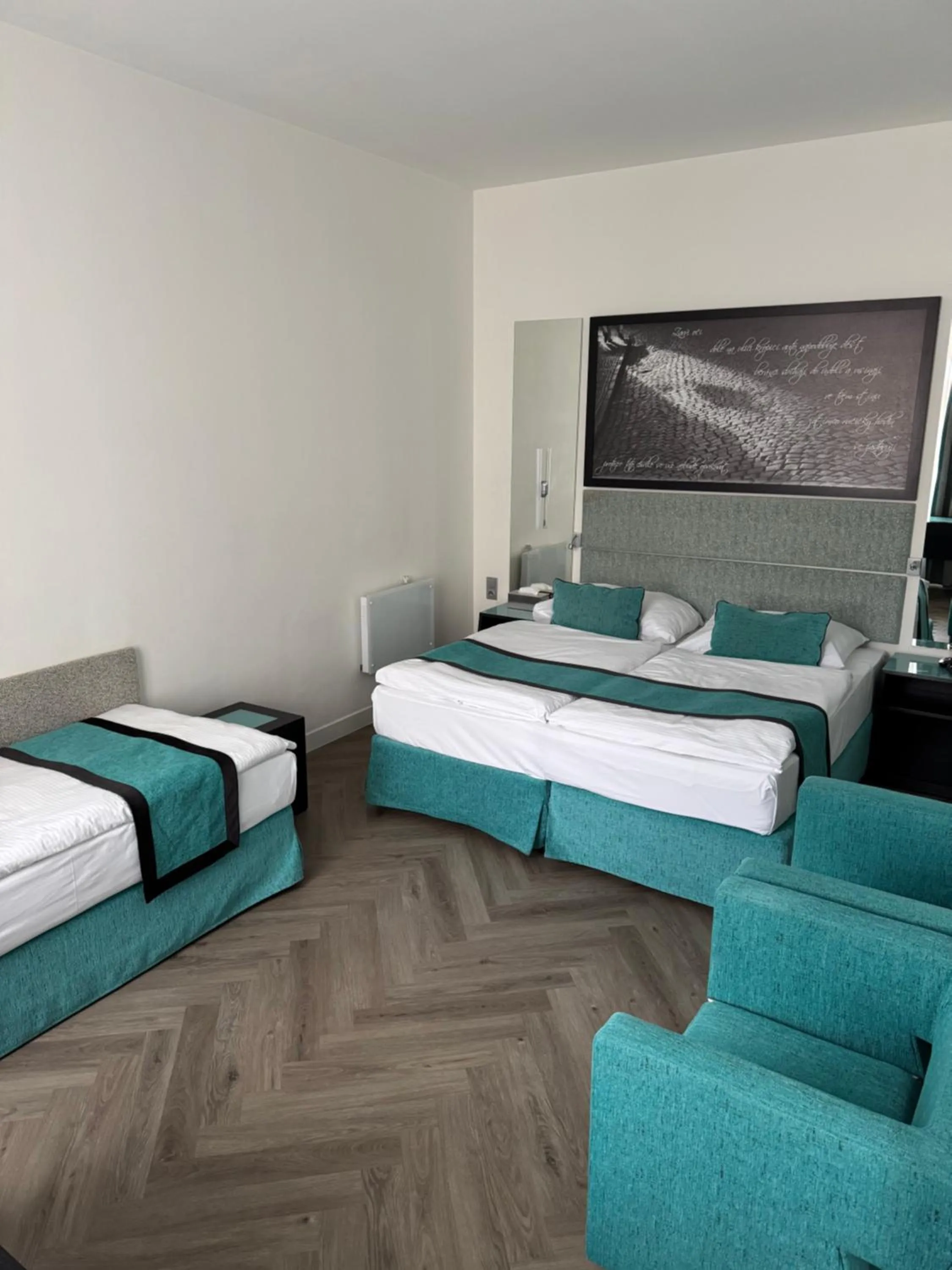 Bed in Red & Blue Design Hotel Prague