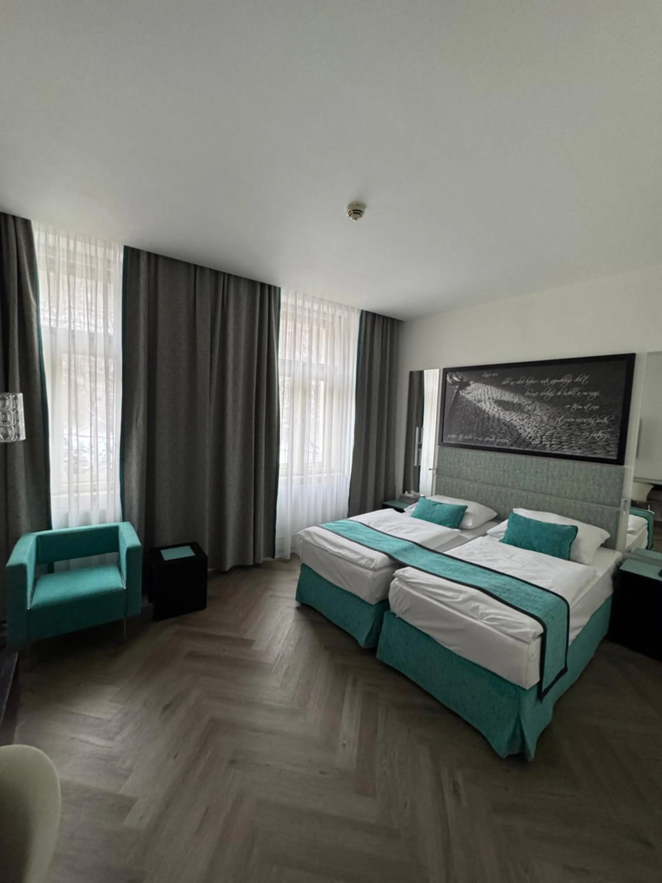 Bed in Red & Blue Design Hotel Prague