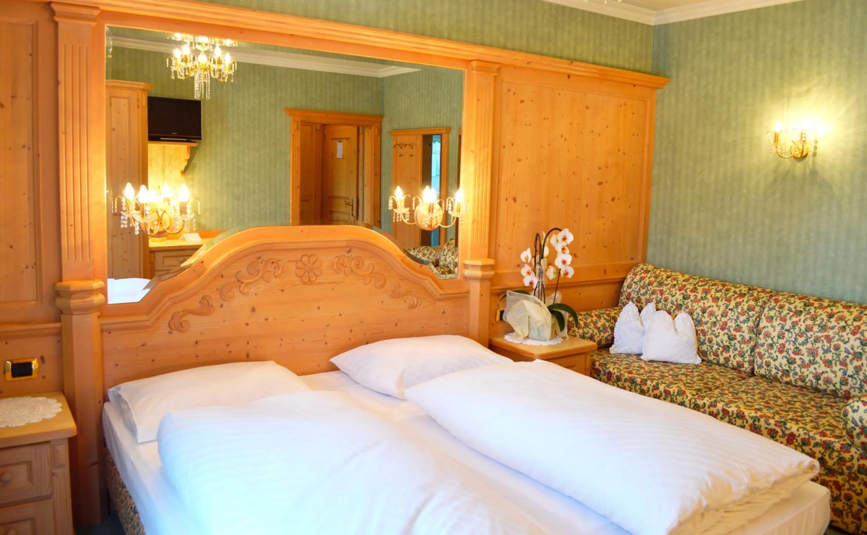 Bedroom, Bed in Pension Panorama