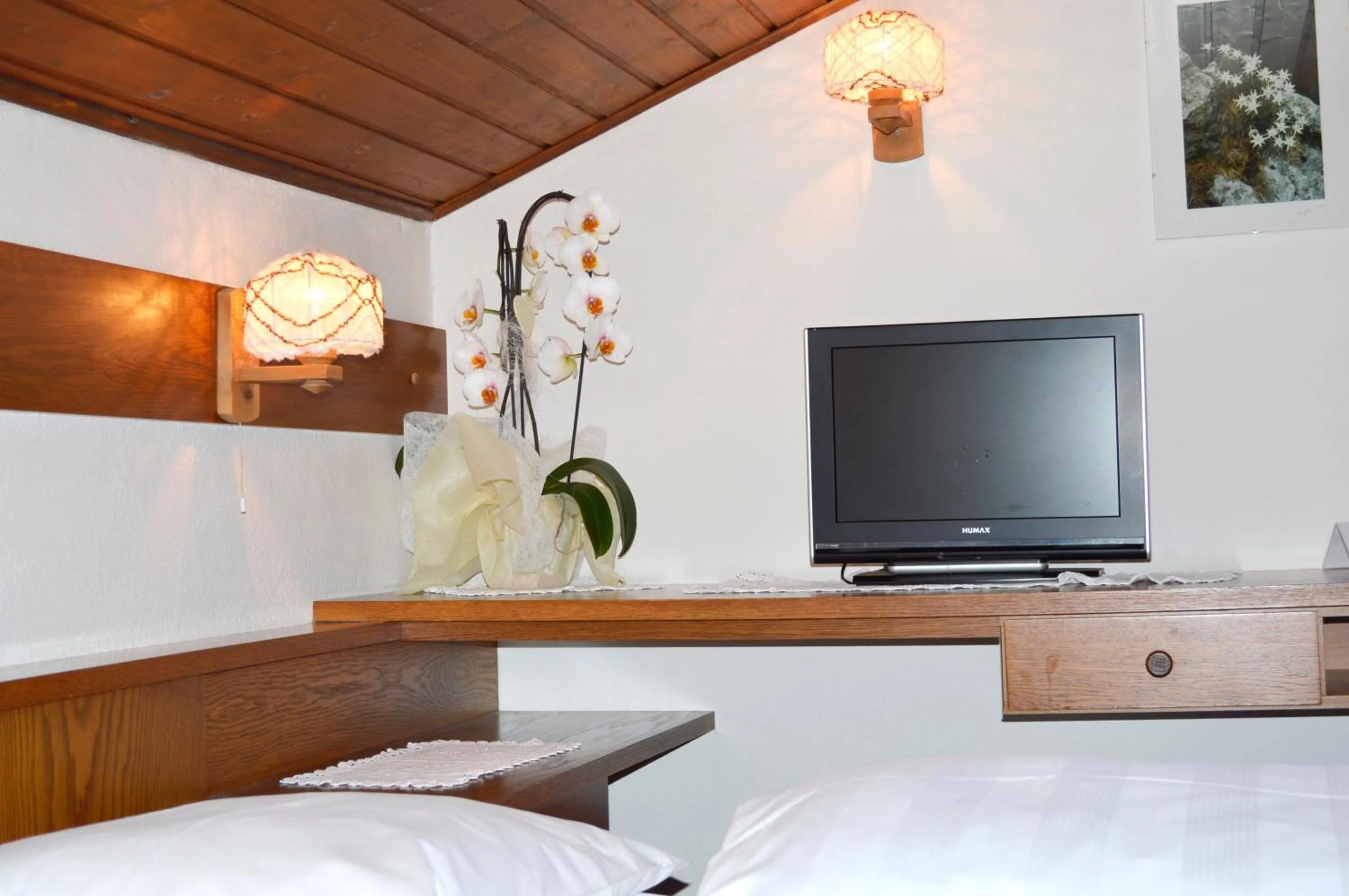 Bedroom, Bed in Pension Panorama