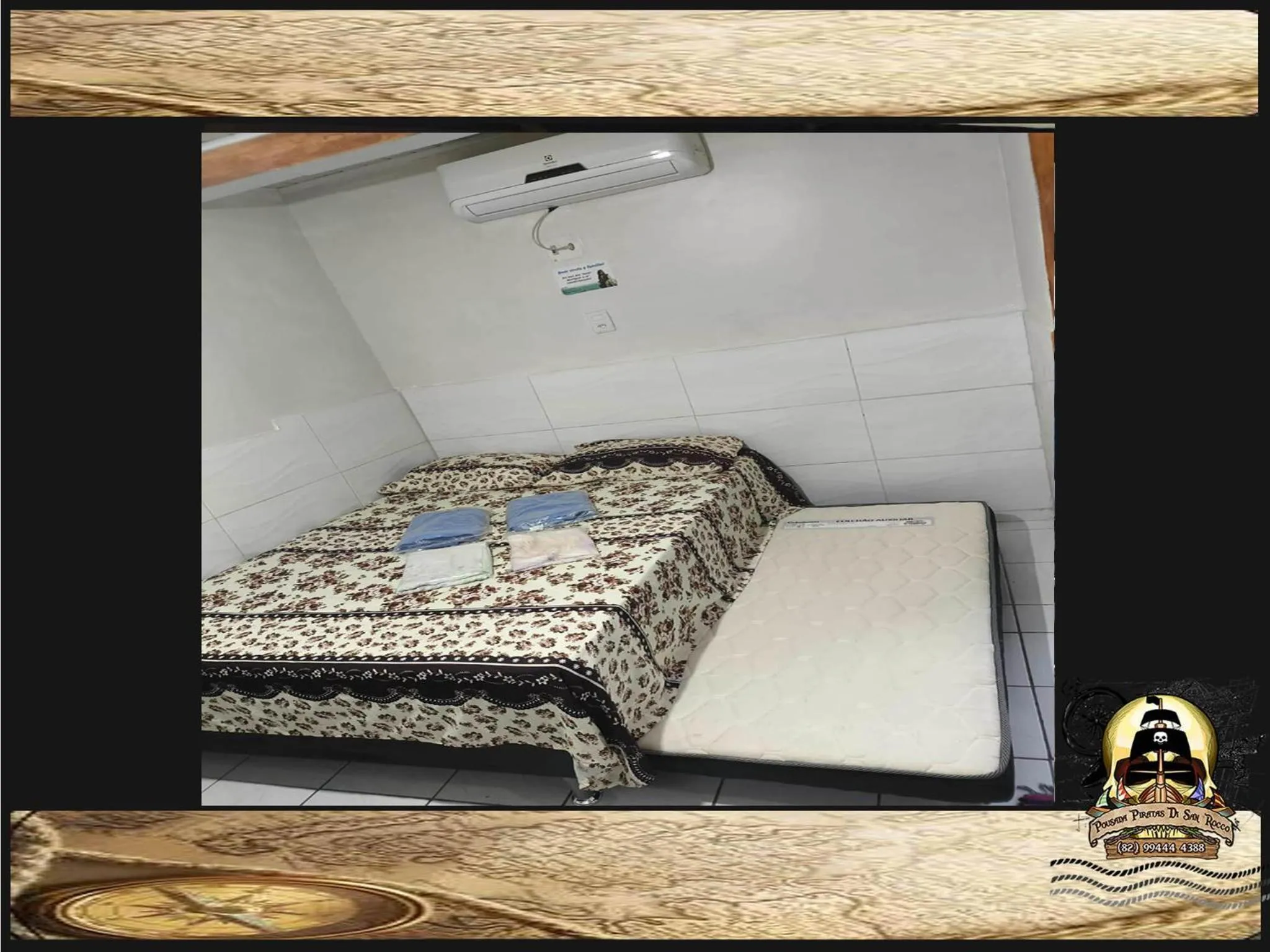 Bed in Pousada Piratas Di San Rocco