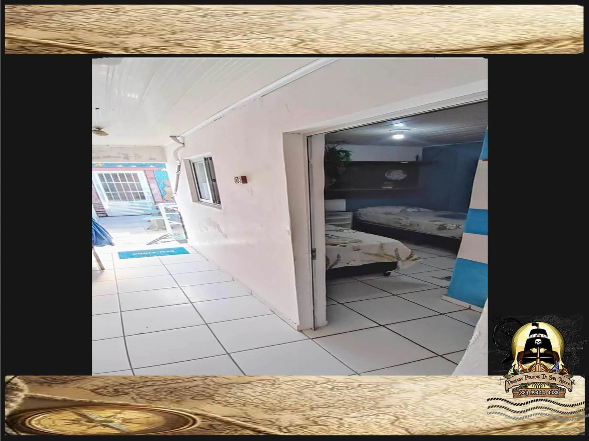 Bed in Pousada Piratas Di San Rocco