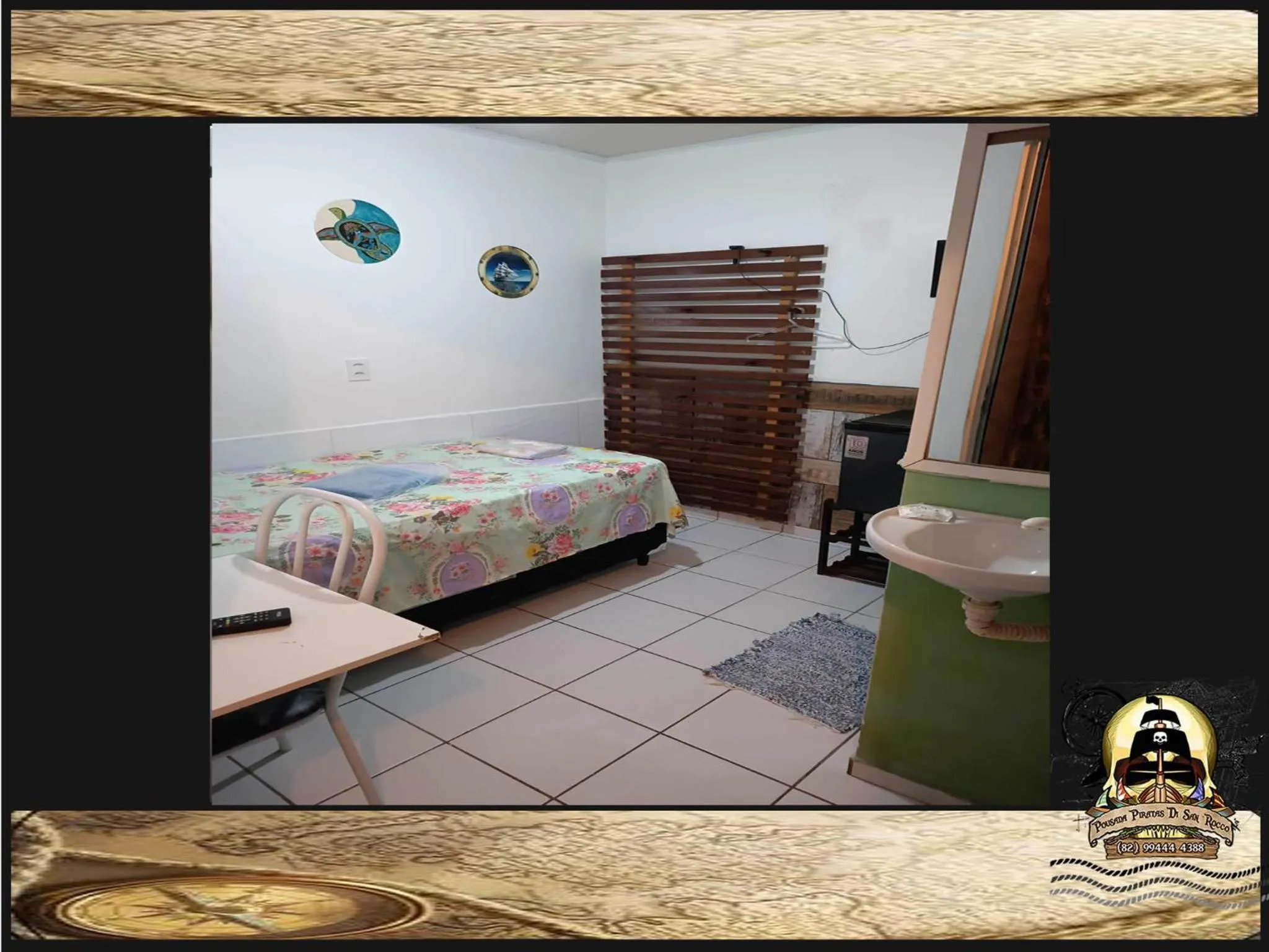 Bed in Pousada Piratas Di San Rocco