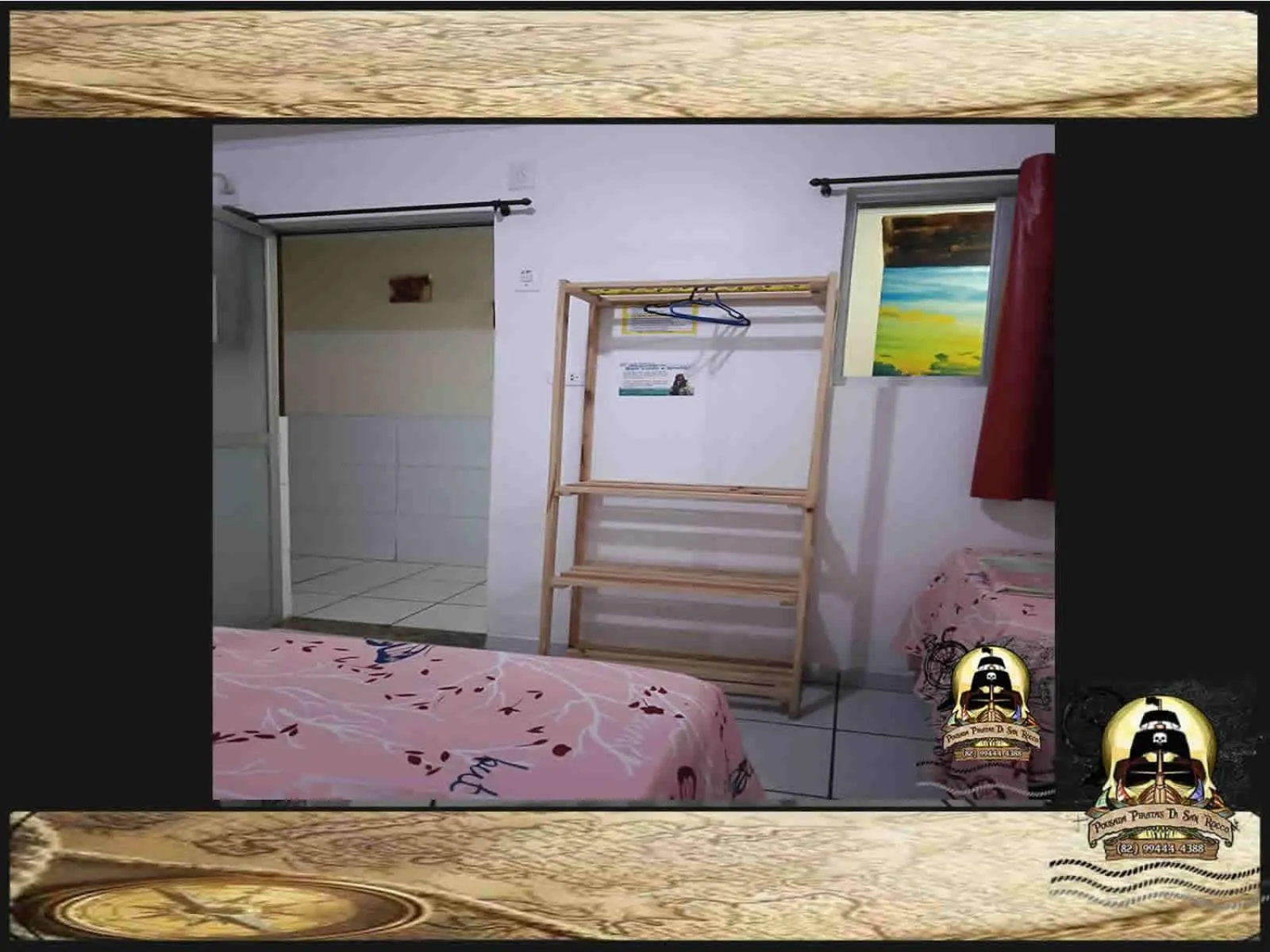 Bed in Pousada Piratas Di San Rocco