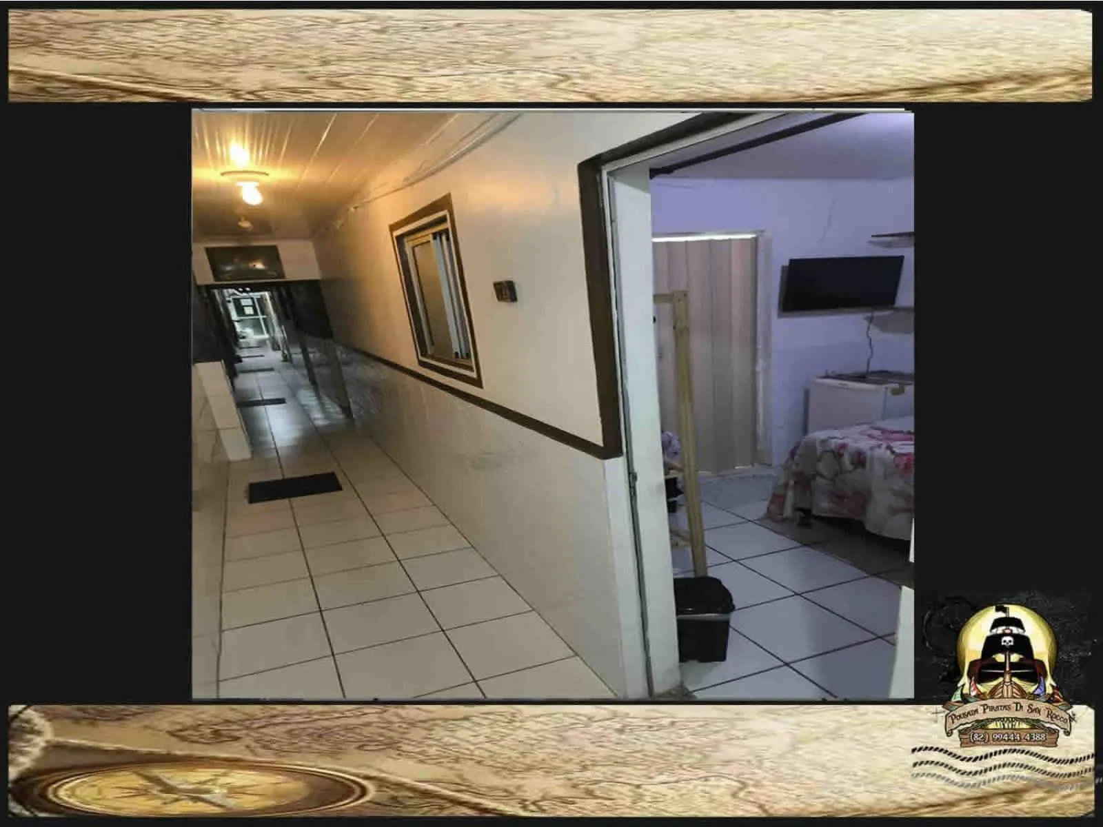 TV and multimedia, Bed in Pousada Piratas Di San Rocco