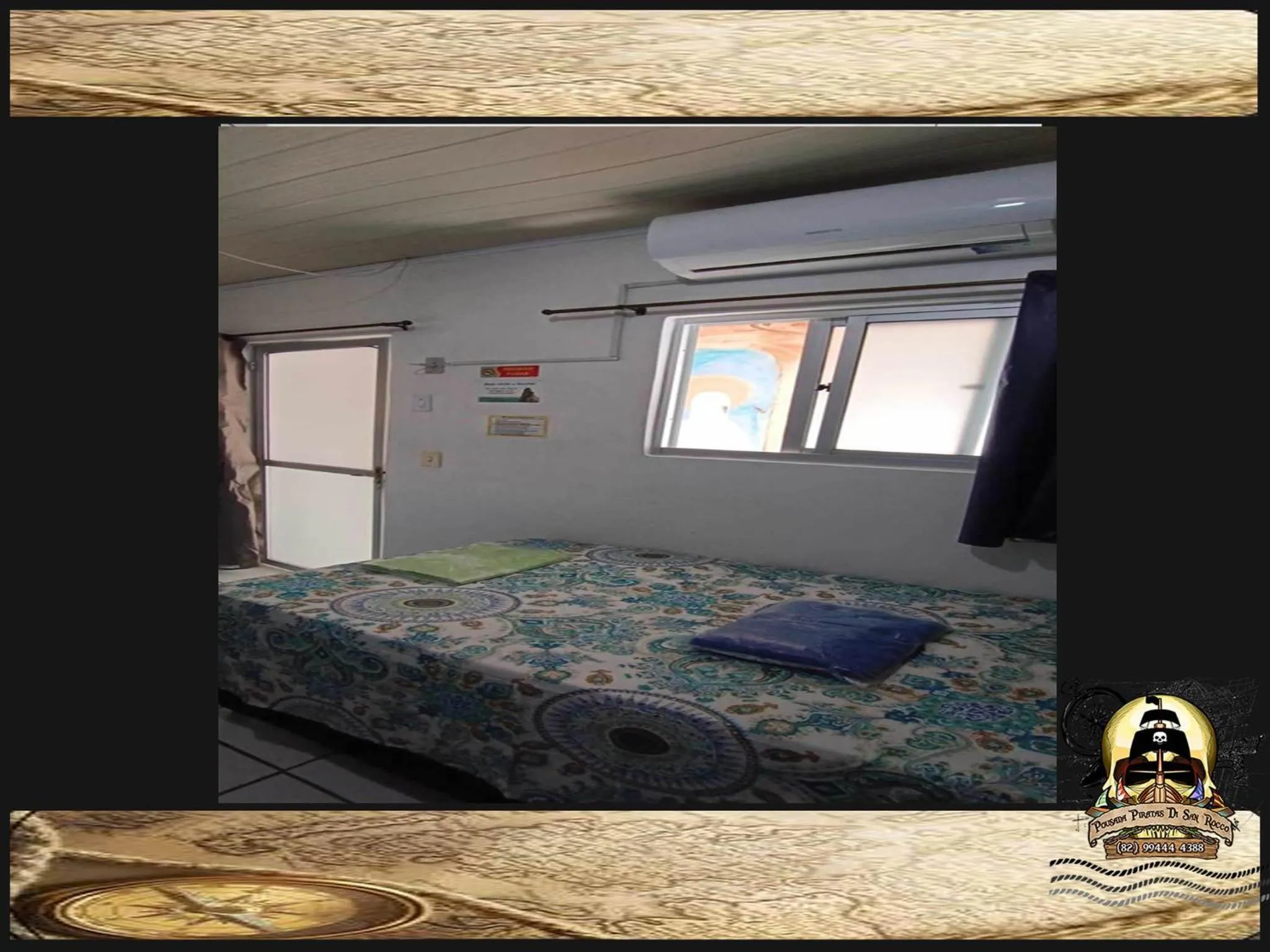 Bed in Pousada Piratas Di San Rocco