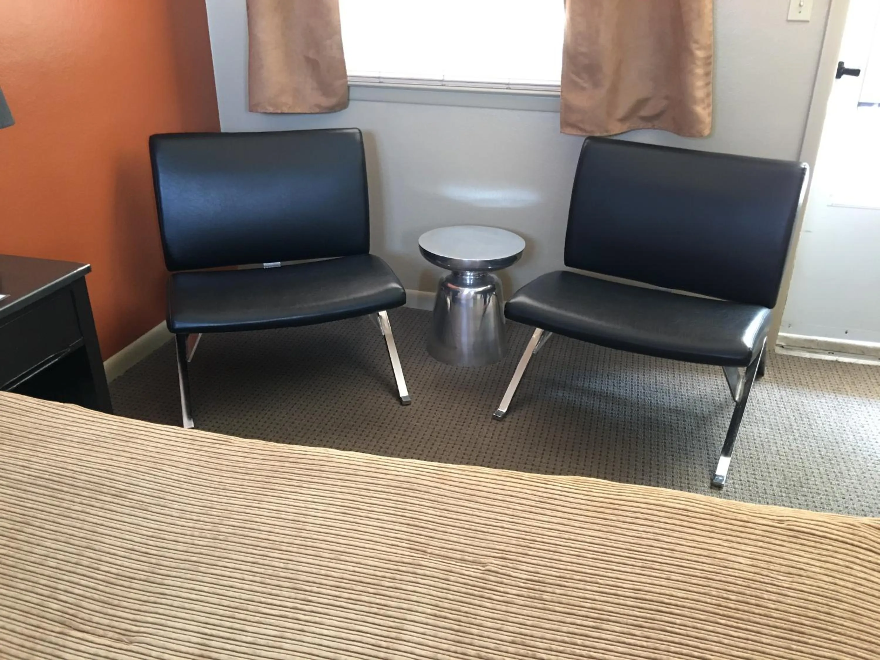 Seating area in The Triangle Motel
