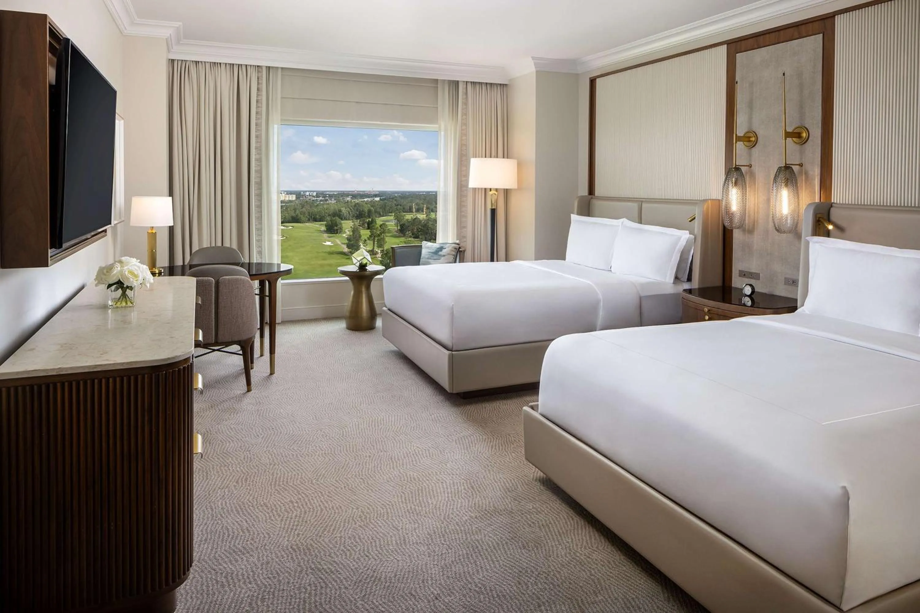 Bed in Waldorf Astoria Orlando - An Official Walt Disney World Hotel
