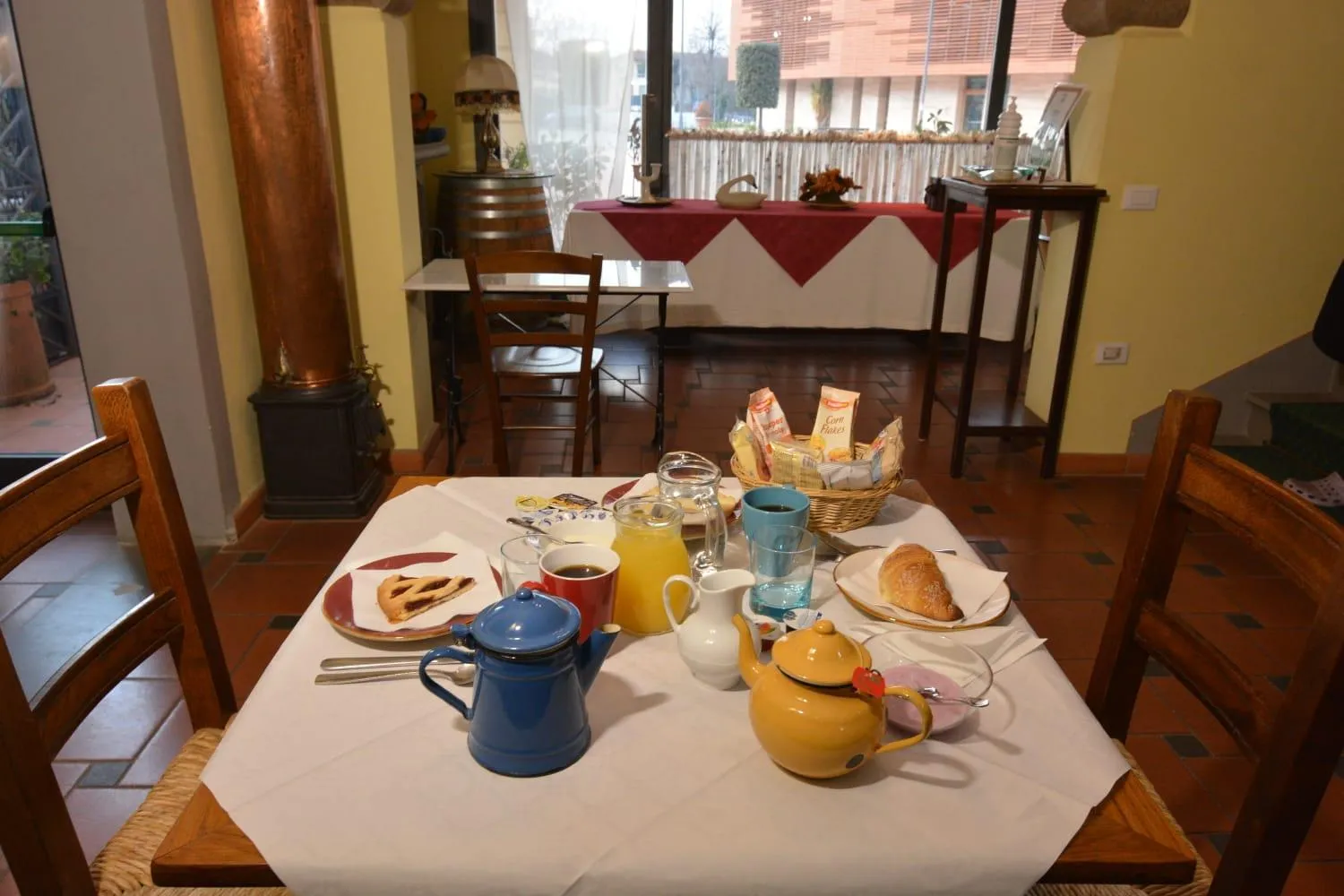 Buffet breakfast in Albergo Casa Al Sole