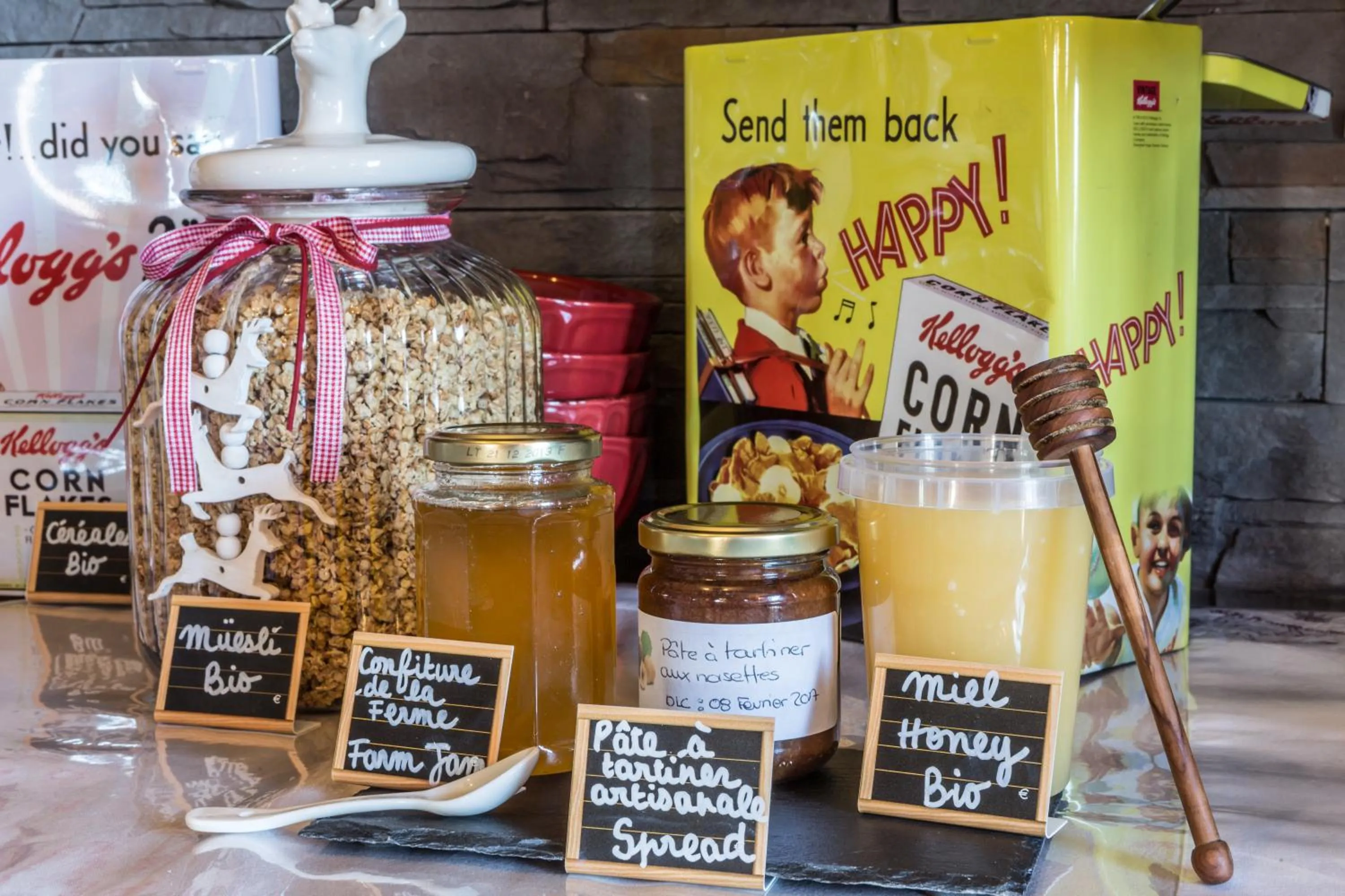 Buffet breakfast in Les Monts Charvin