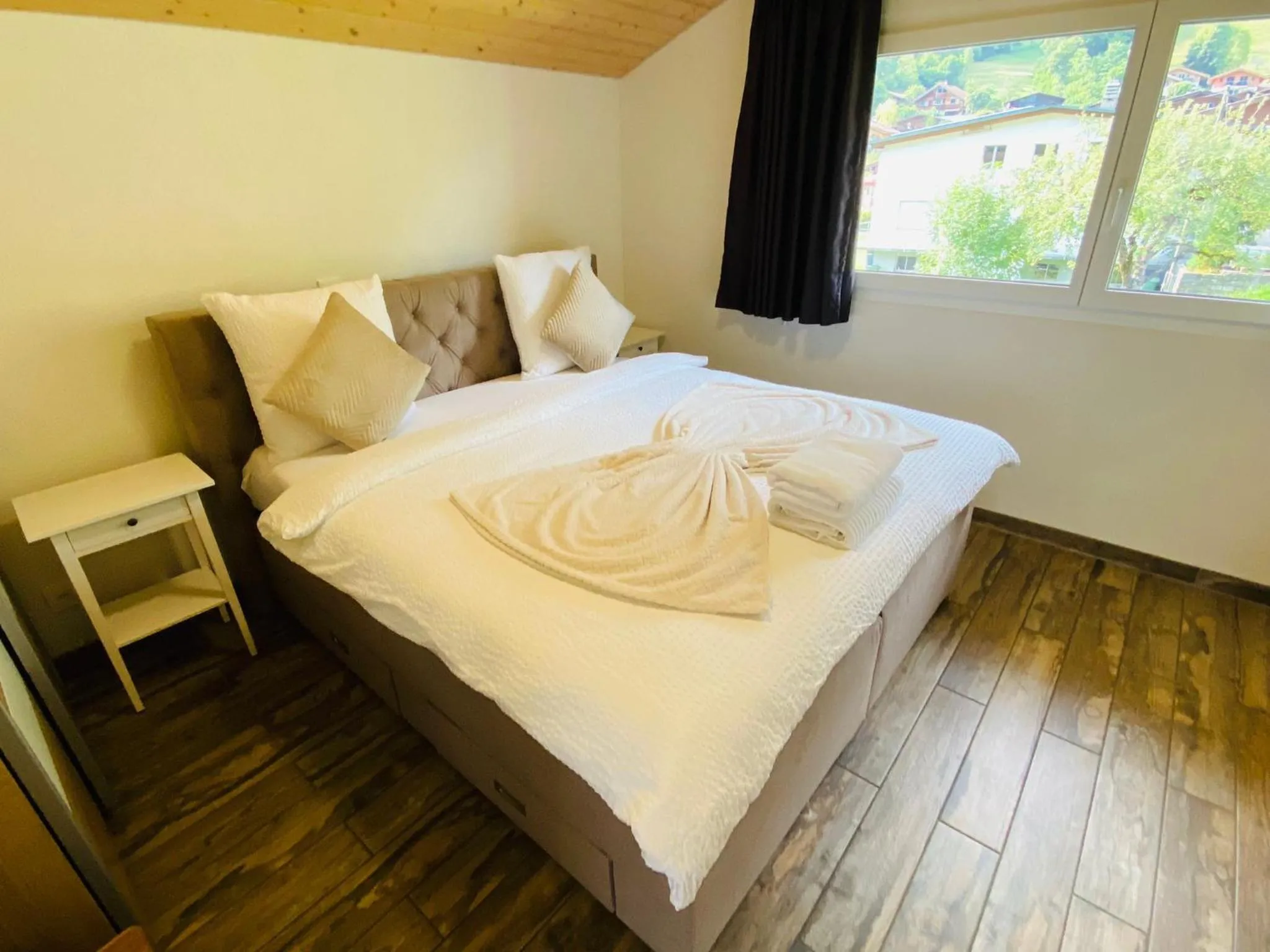 Bed in Swiss Chalet Holidays Ringgenberg