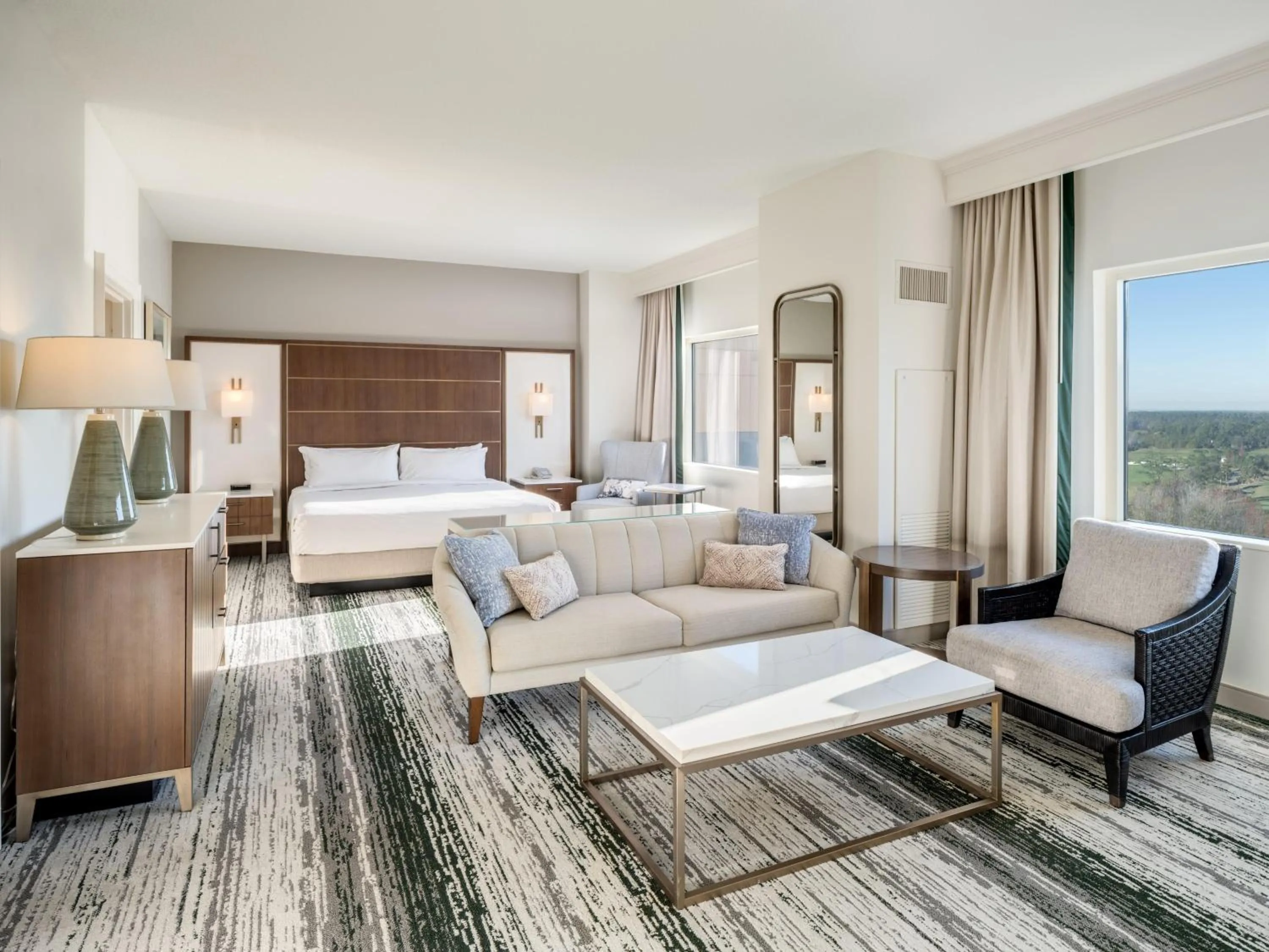 Living room, Bed in Signia by Hilton Orlando - An Official Walt Disney World Hotel