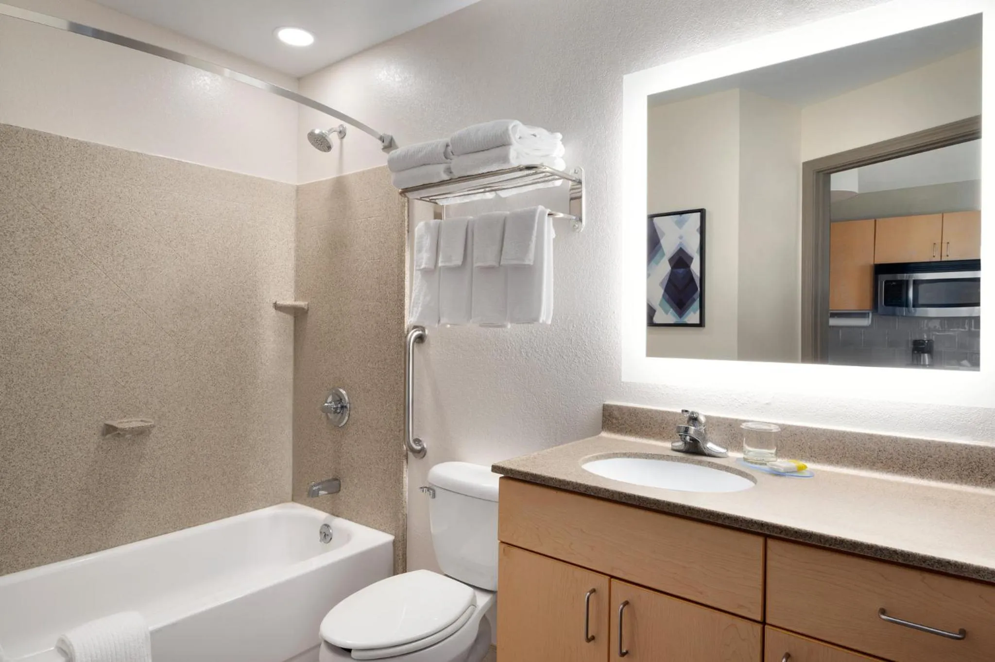 Bathroom in Candlewood Suites Watertown Fort Drum by IHG