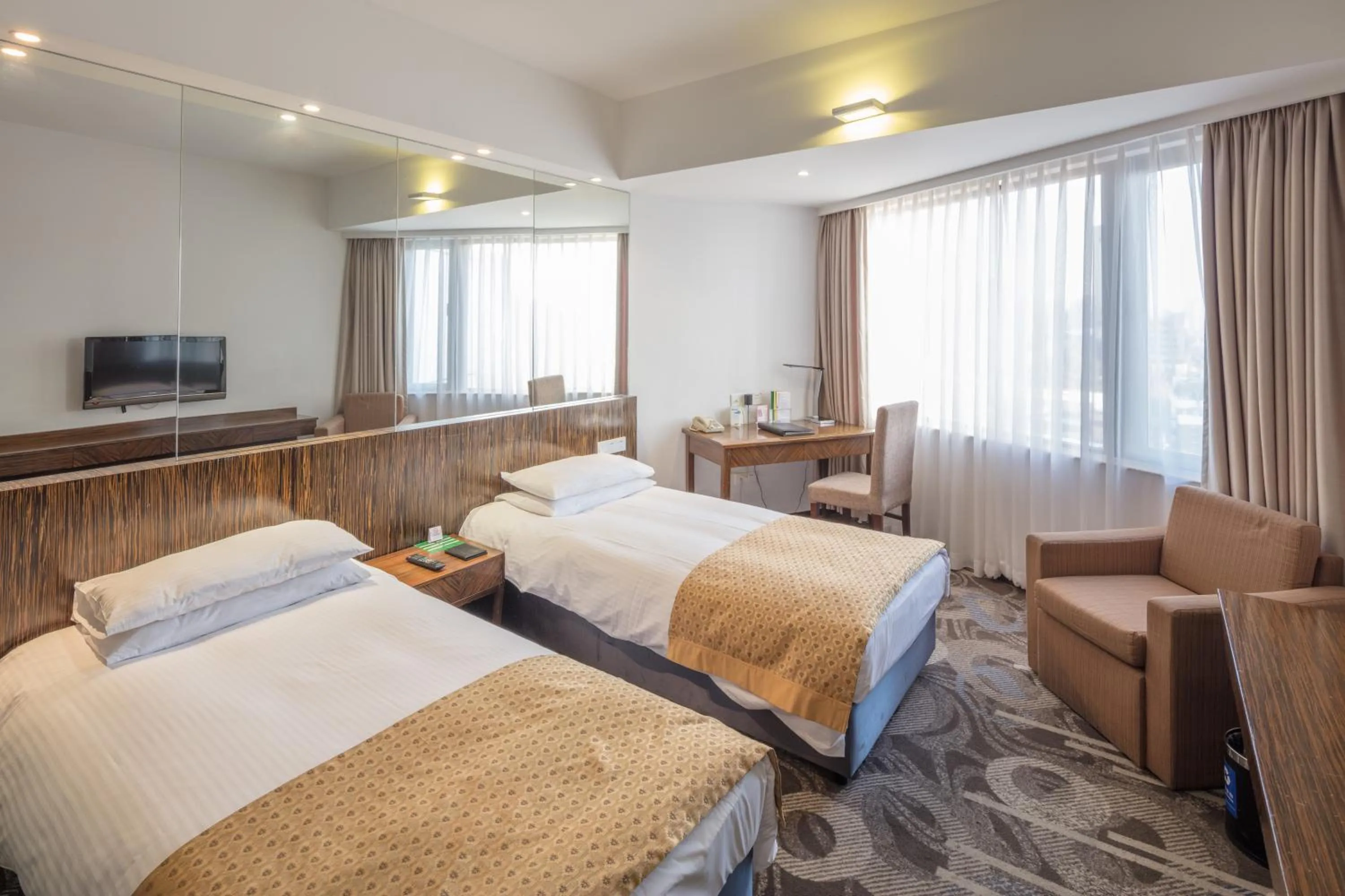 Decorative detail, Bed in City Hotel Shanghai