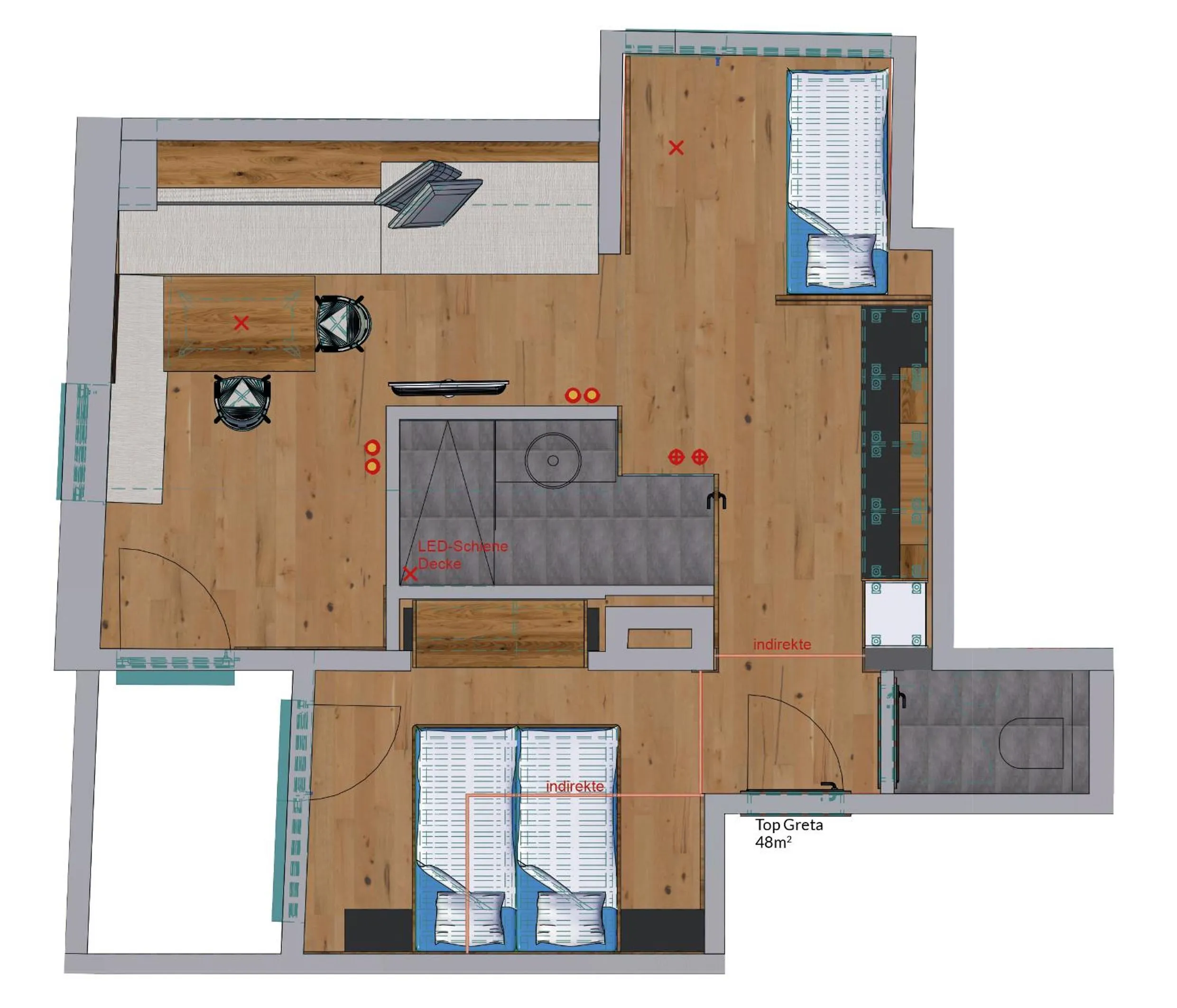 Photo of the whole room in Hotel Gasthof Hirschentenne