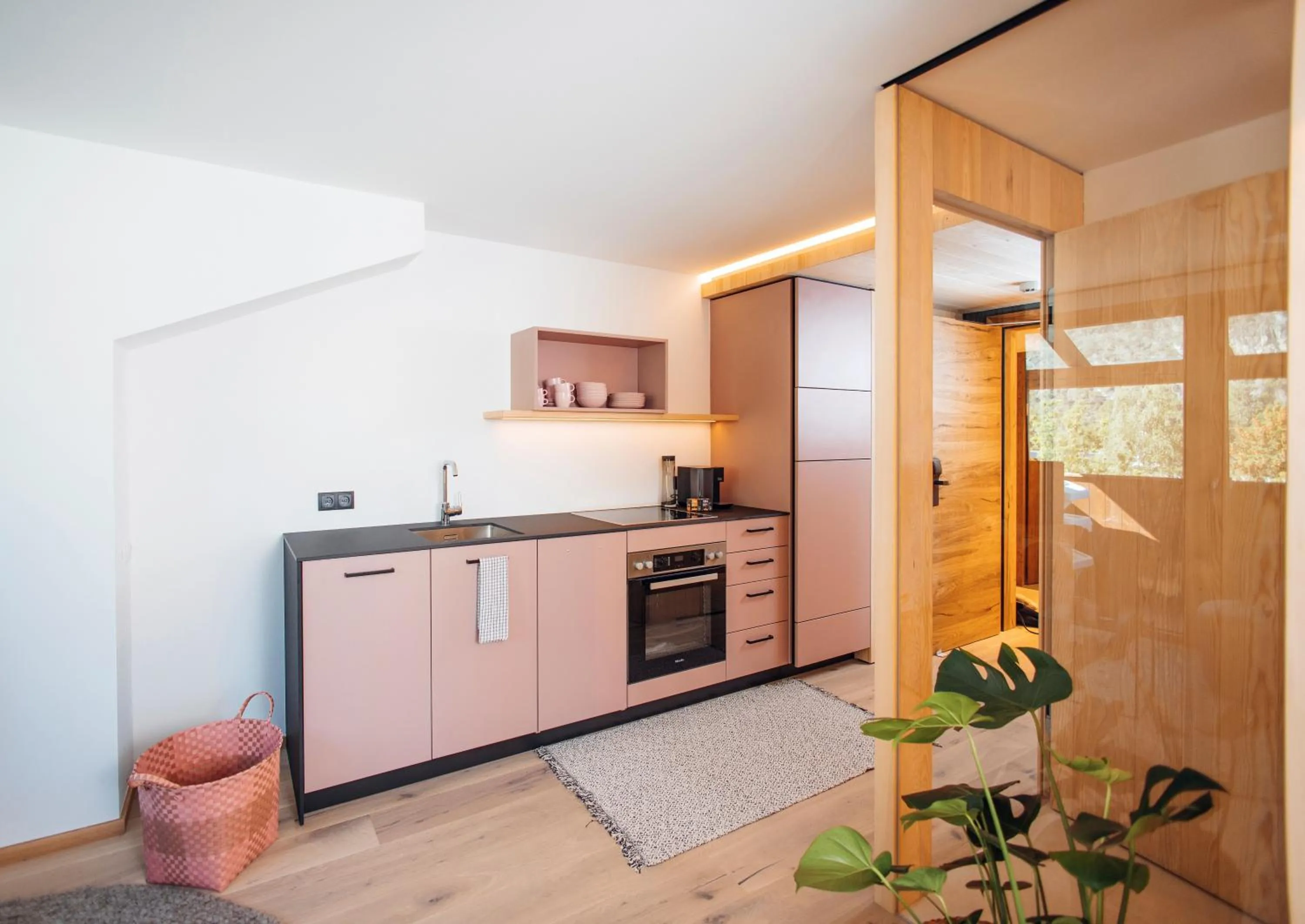 Kitchen or kitchenette in Hotel Gasthof Hirschentenne