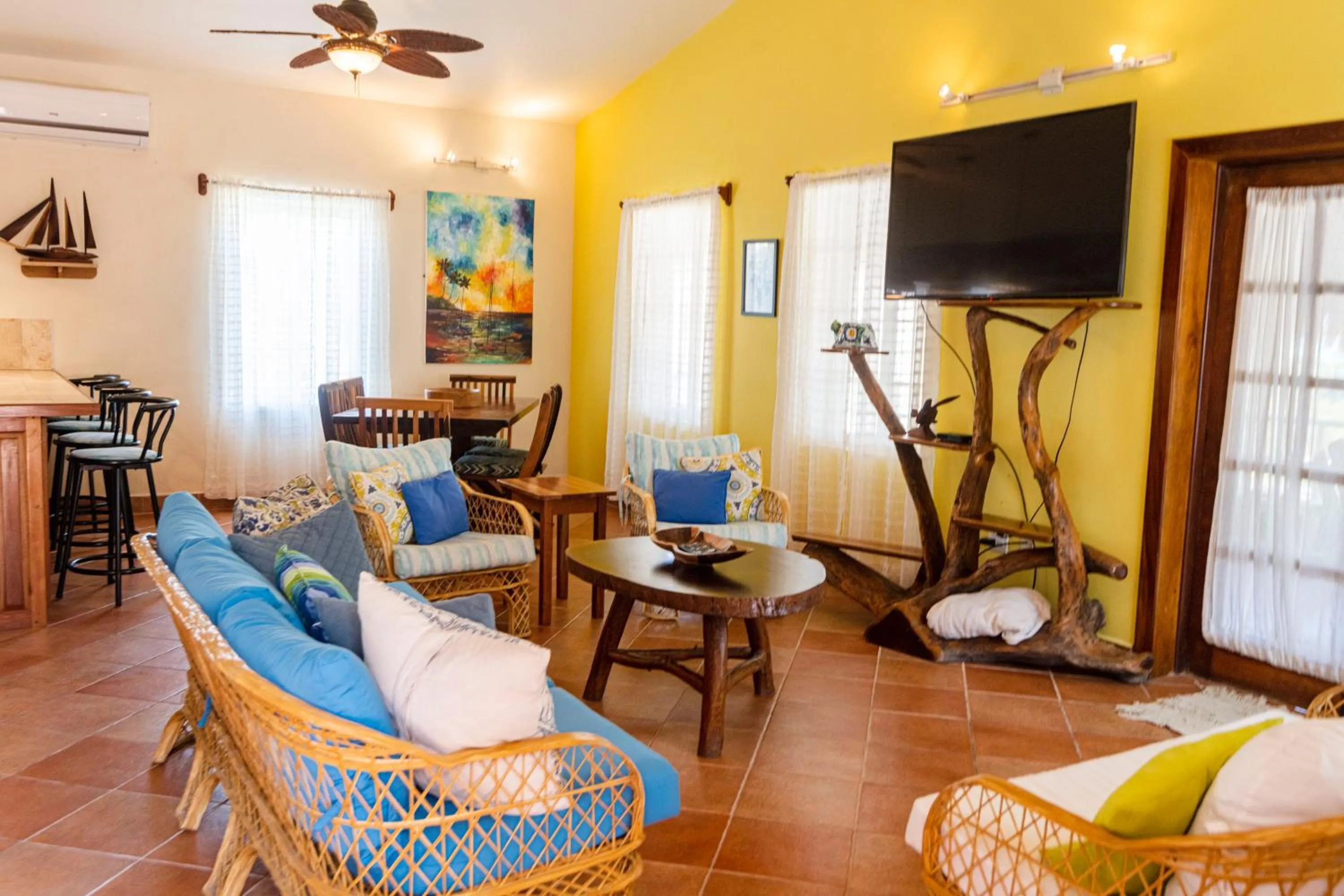 Living room in Caye Casa