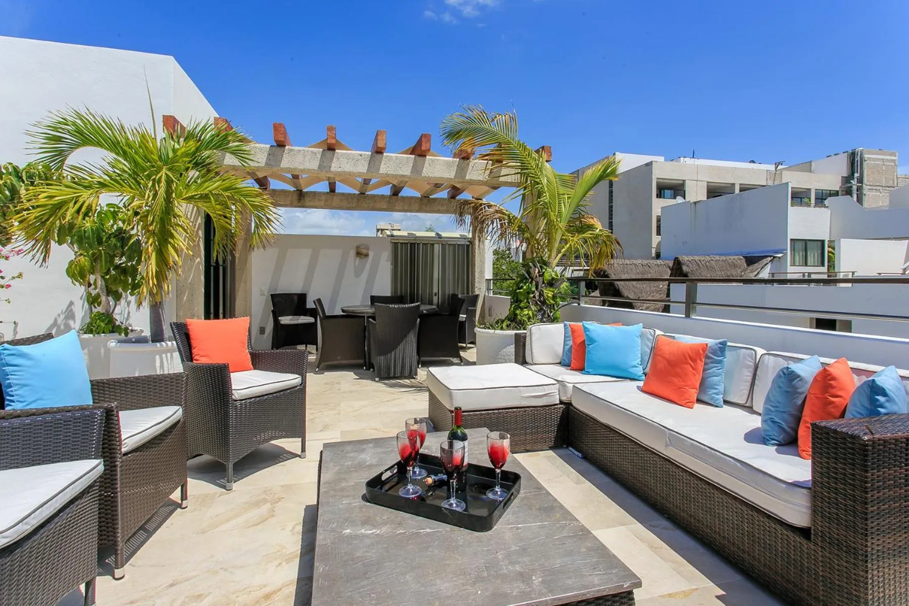 Balcony/Terrace in 3-Level Condo with a Private Balcony & Rooftop Lounge