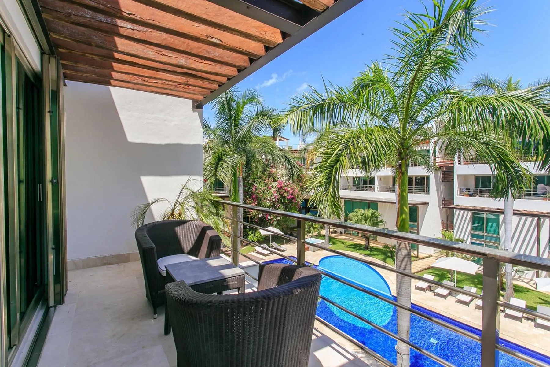 Balcony/Terrace in 3-Level Condo with a Private Balcony & Rooftop Lounge