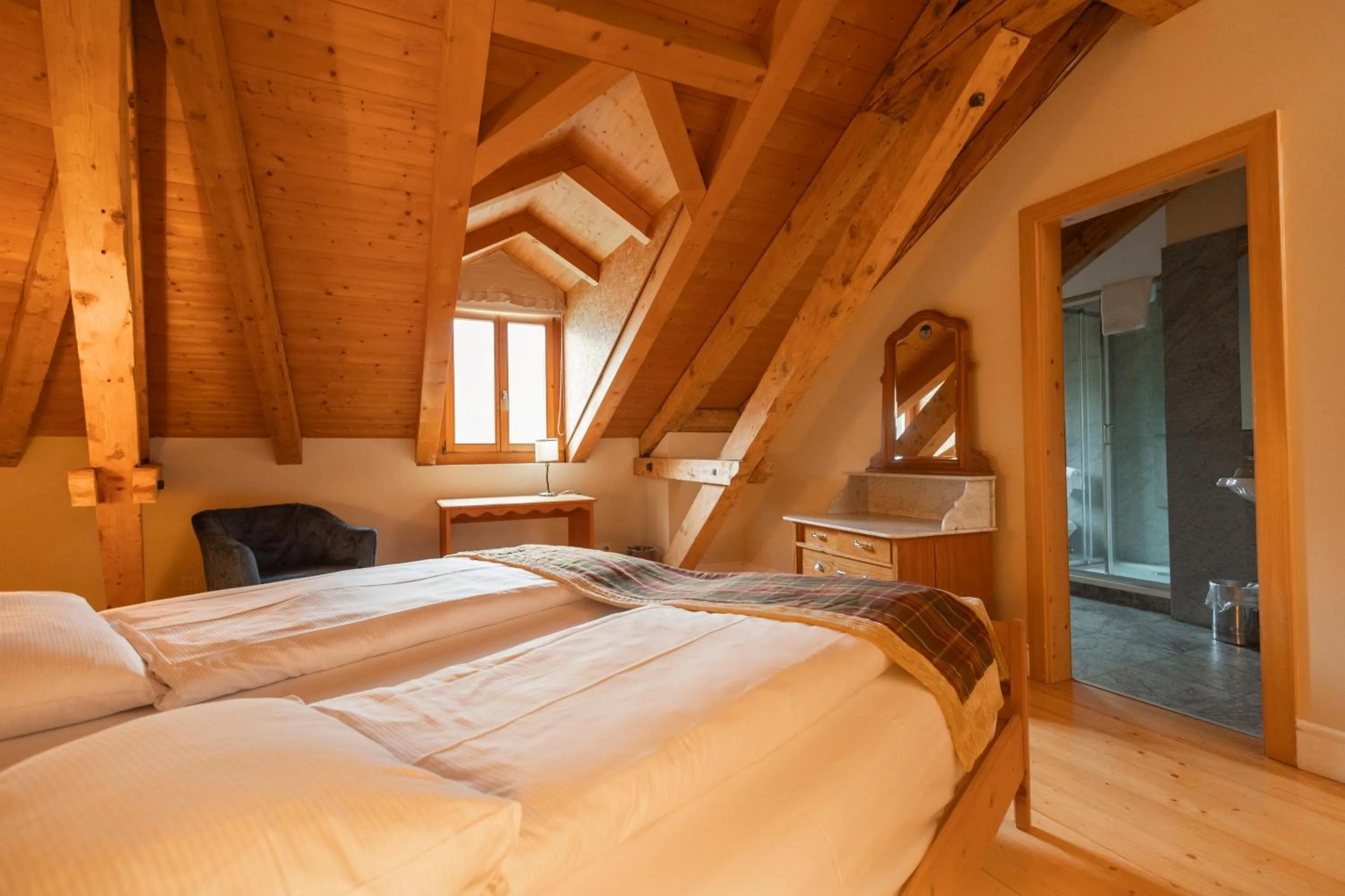 Bed in Hotel Bernina 1865 by Kleos Group Collection