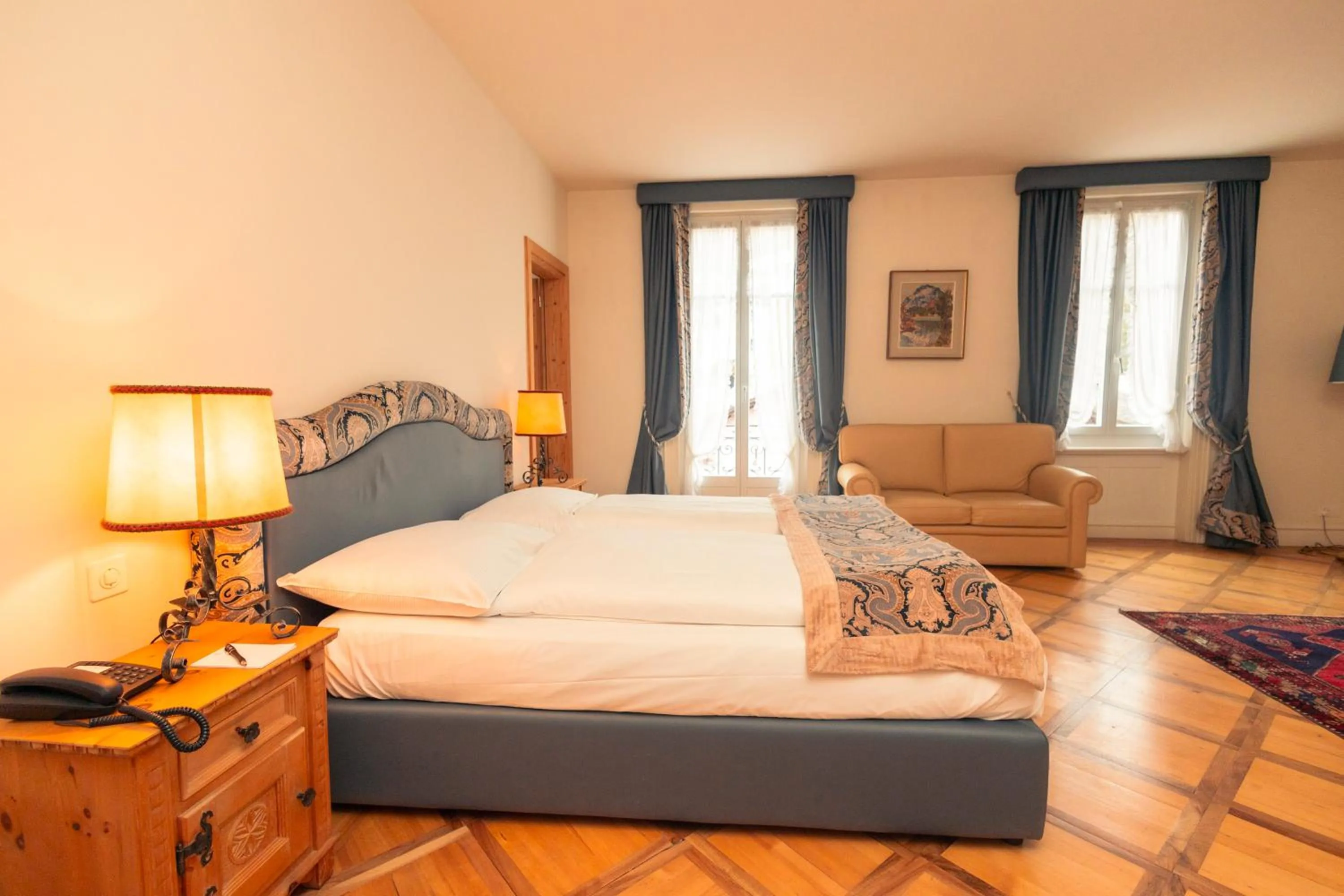 Bed in Hotel Bernina 1865 by Kleos Group Collection